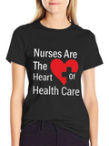 Nurses Are the Heart of Health Care Graphic T-Shirt