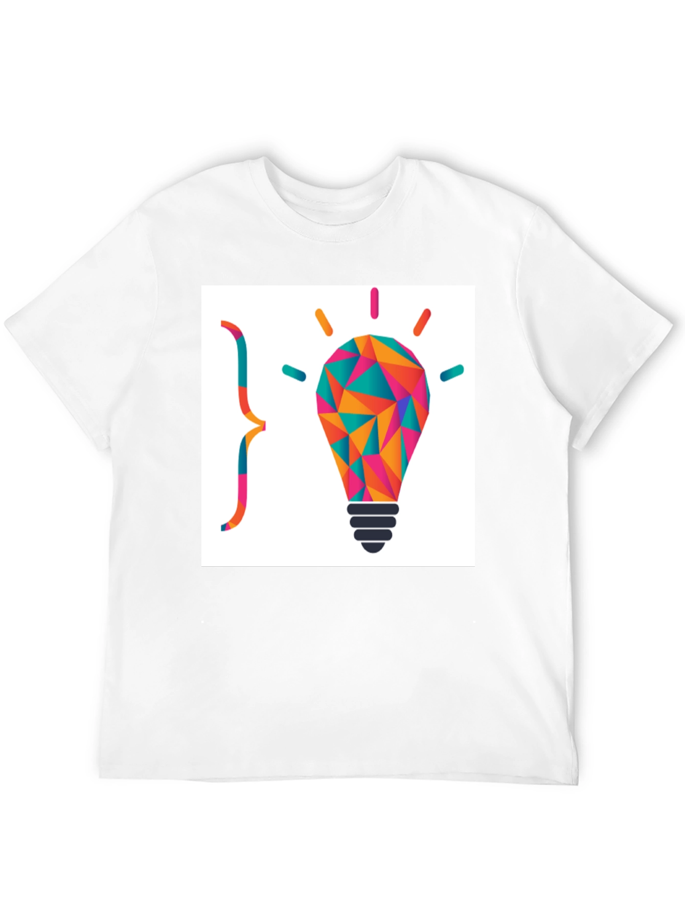 Geometric Lightbulb Graphic Tee