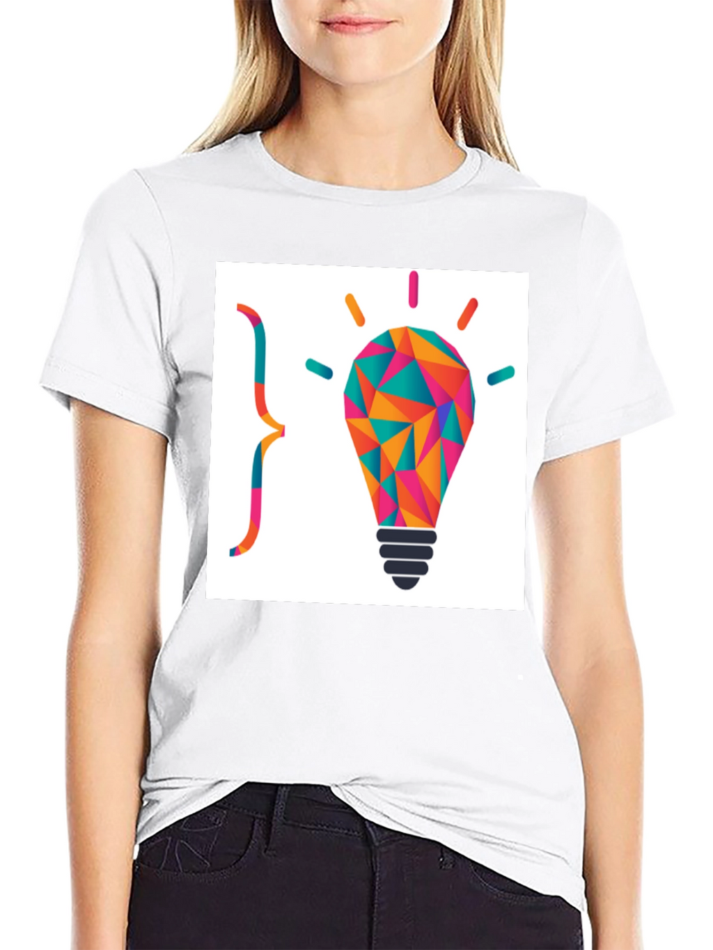 Geometric Lightbulb Graphic Tee