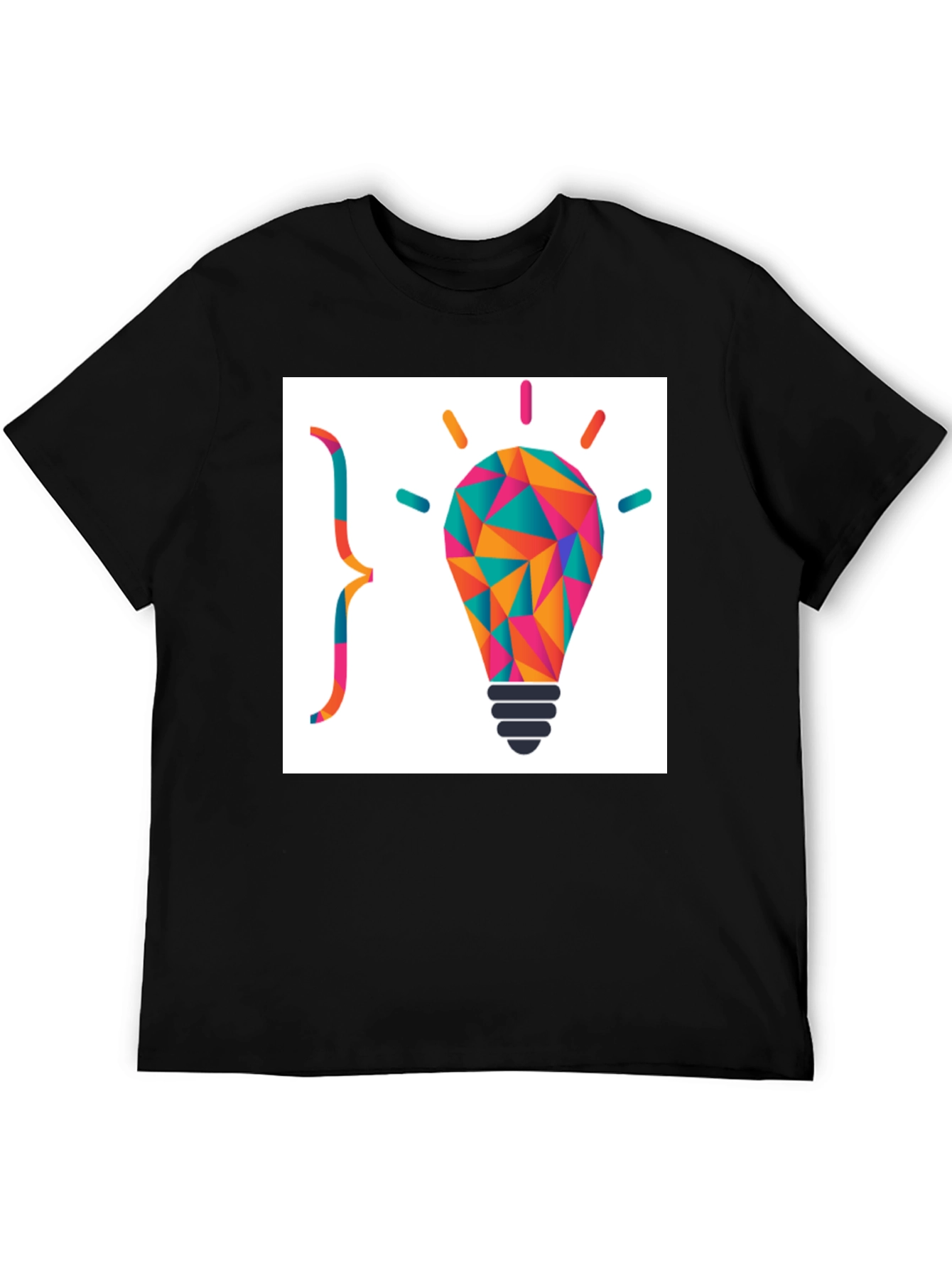 Geometric Lightbulb Graphic Tee
