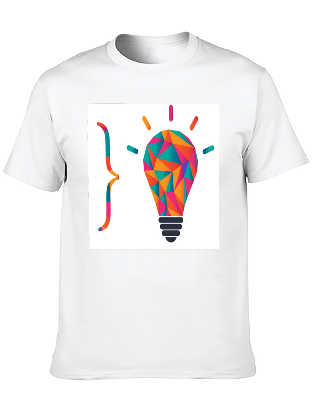 Geometric Lightbulb Graphic Tee