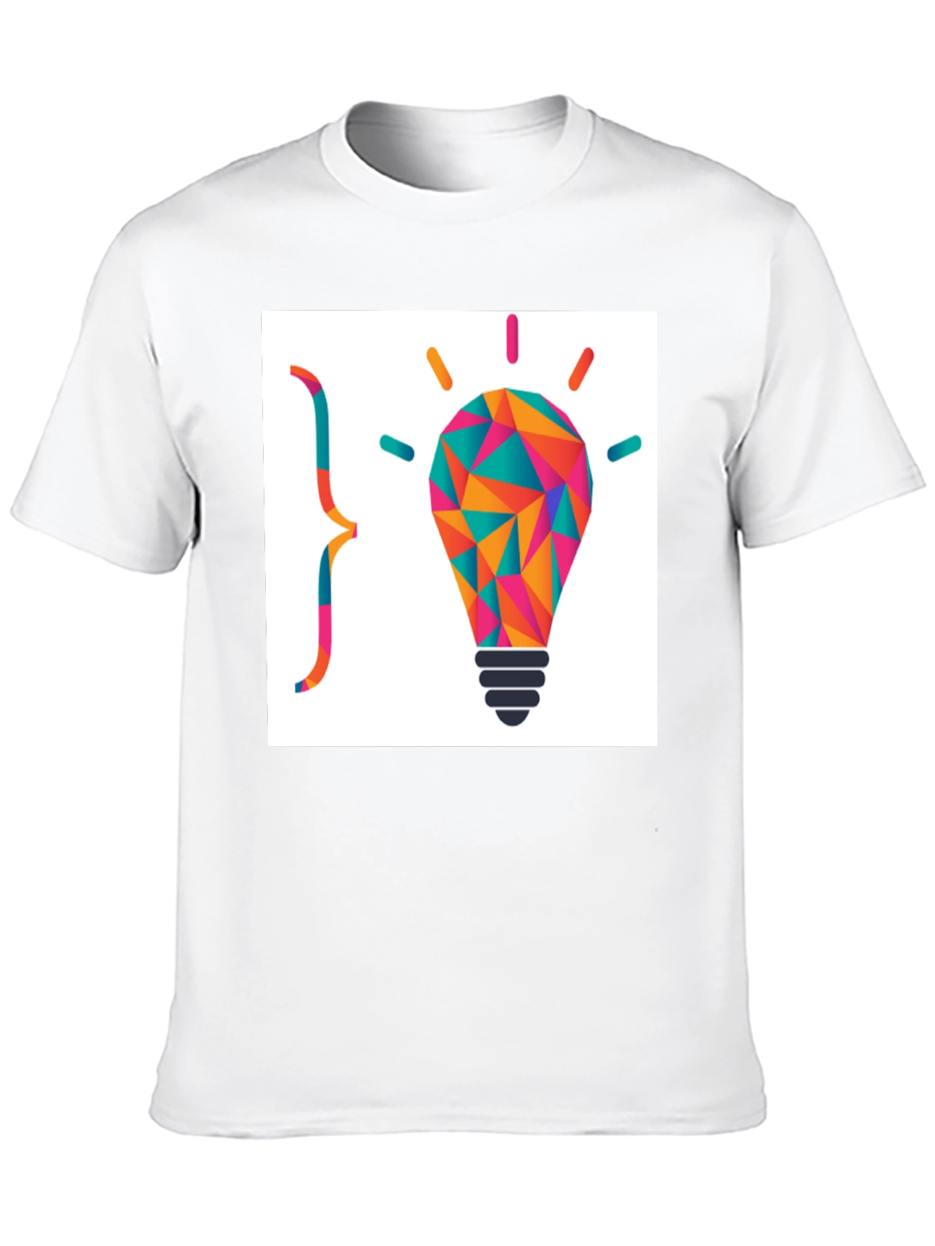 Geometric Lightbulb Graphic Tee