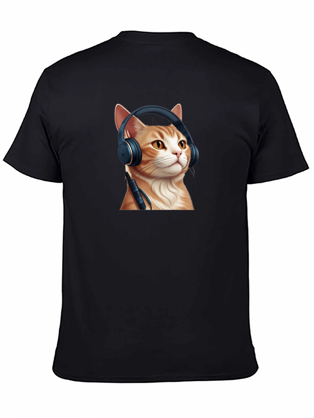 Cool Cat Headphones Graphic T-Shirt