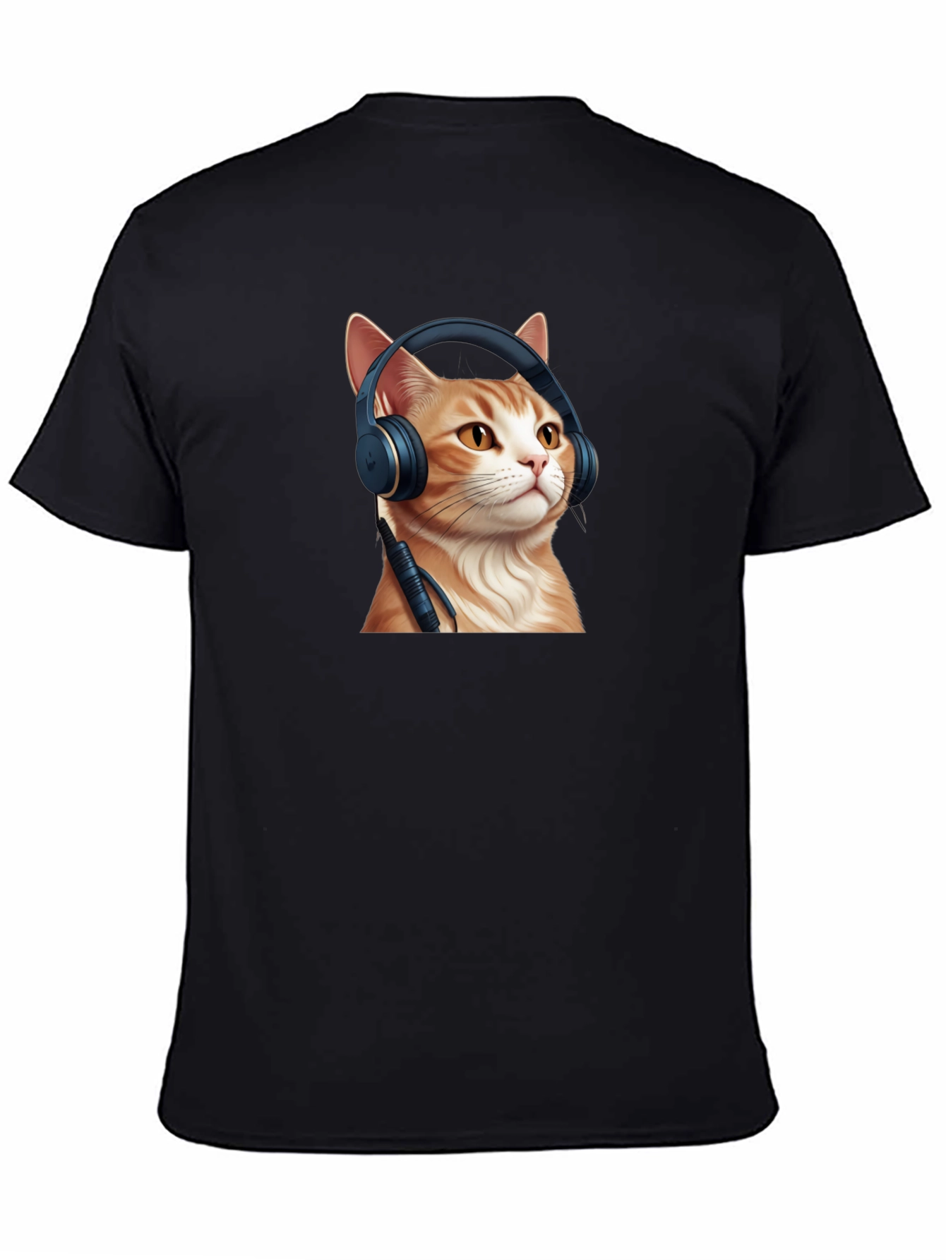Cool Cat Headphones Graphic T-Shirt