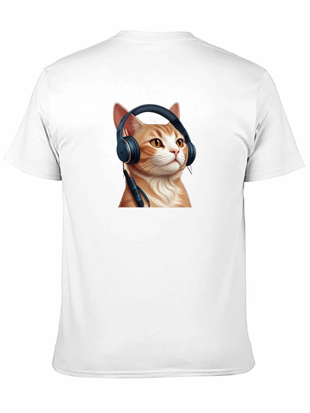 Cool Cat Headphones Graphic T-Shirt