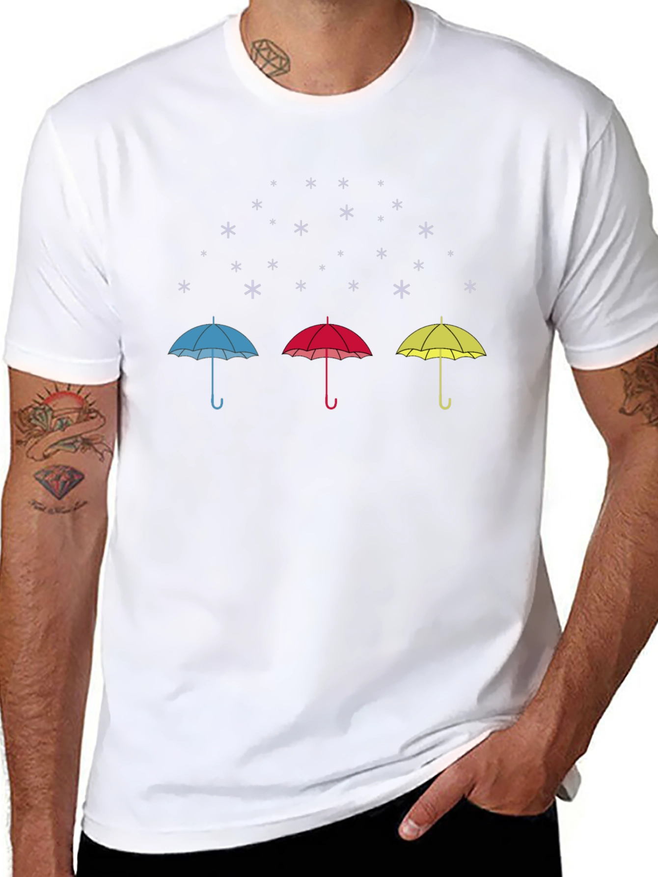 Umbrella Snow T-Shirt - Fun Graphic Tee