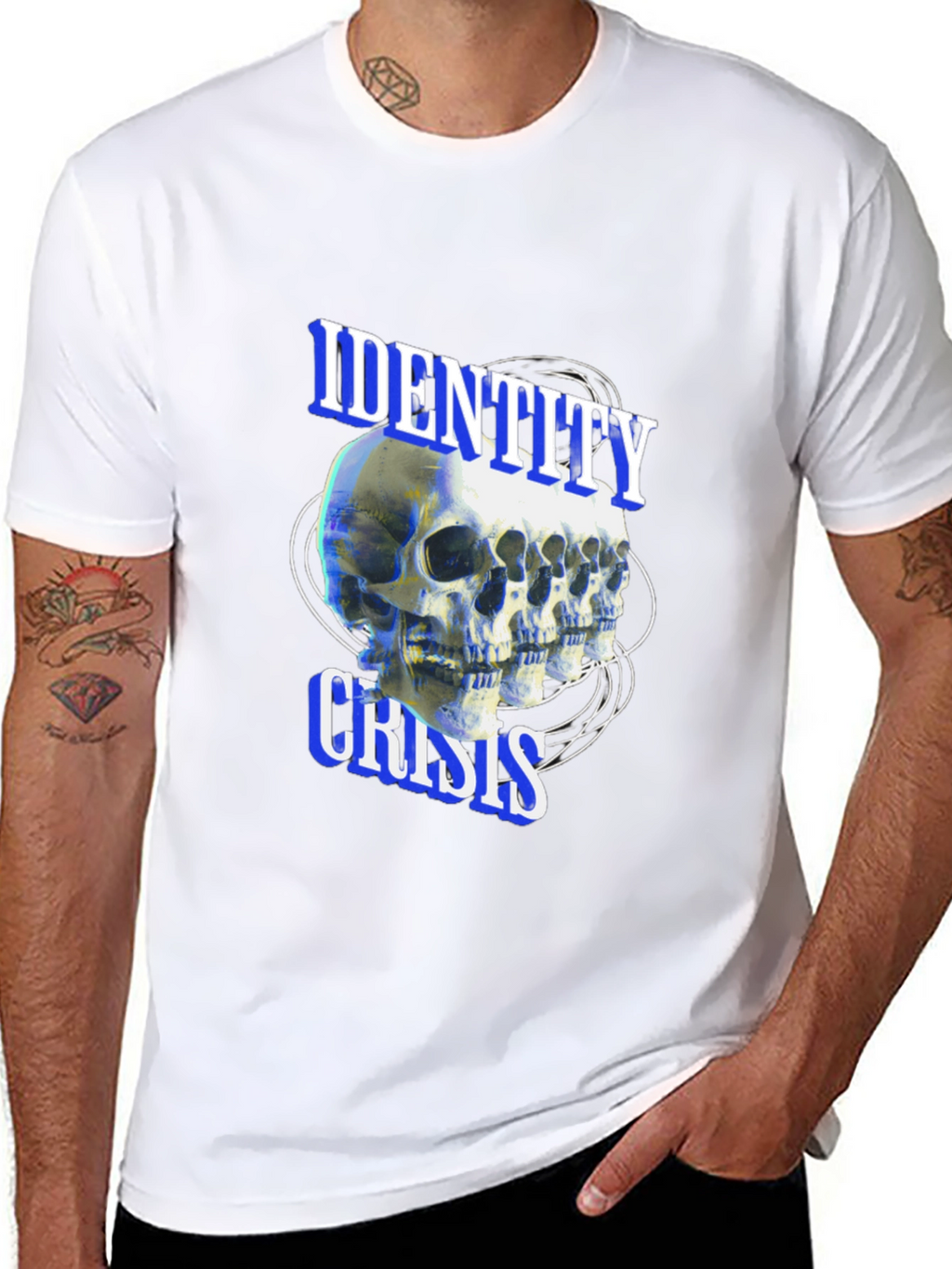 Identity Crisis Skull T-Shirt - Edgy Graphic Tee
