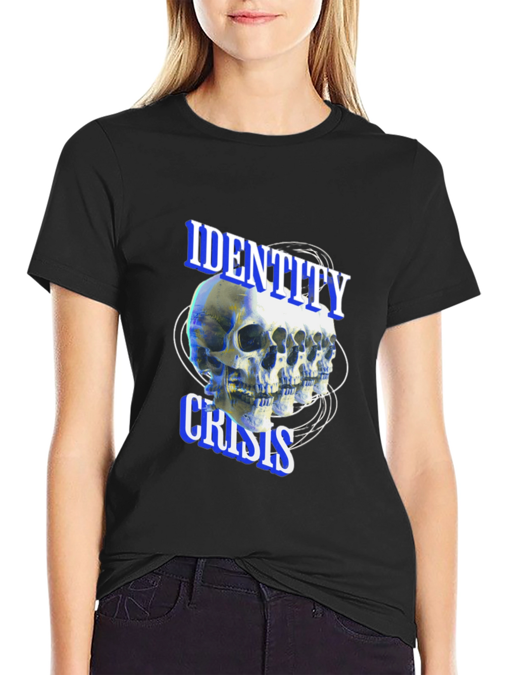 Identity Crisis Skull T-Shirt - Edgy Graphic Tee