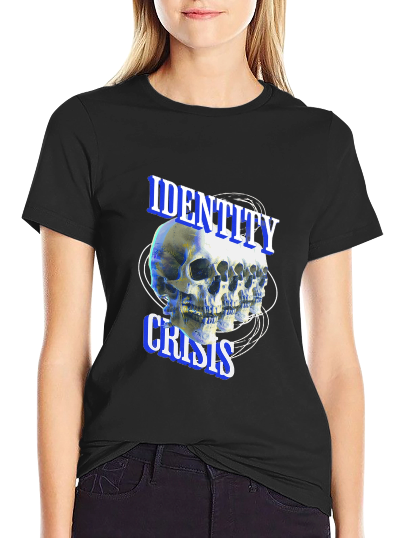 Identity Crisis Skull T-Shirt - Edgy Graphic Tee