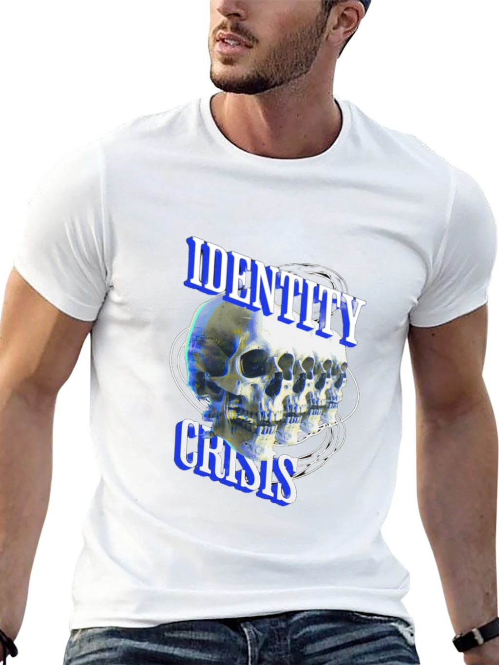 Identity Crisis Skull T-Shirt - Edgy Graphic Tee