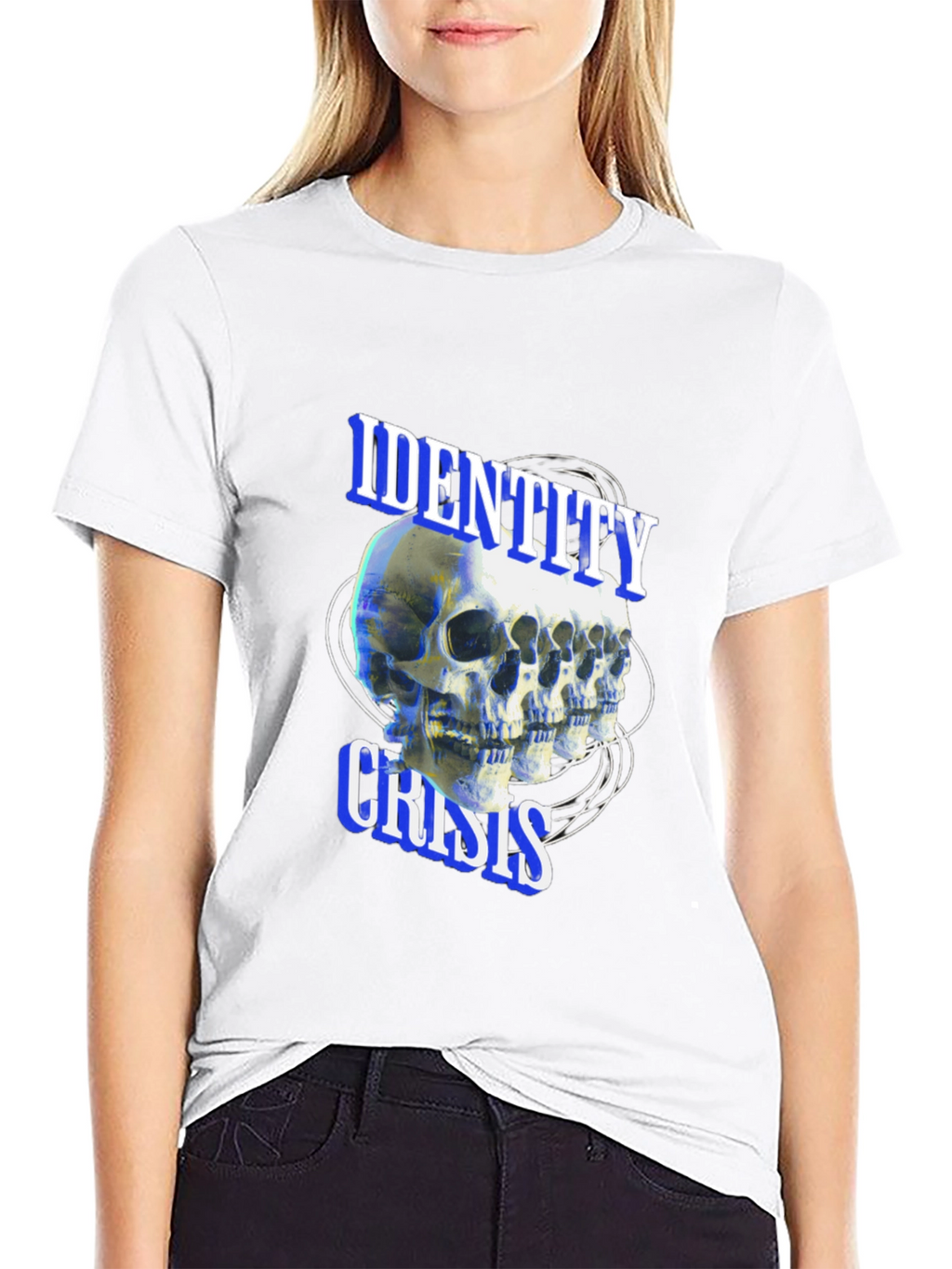 Identity Crisis Skull T-Shirt - Edgy Graphic Tee
