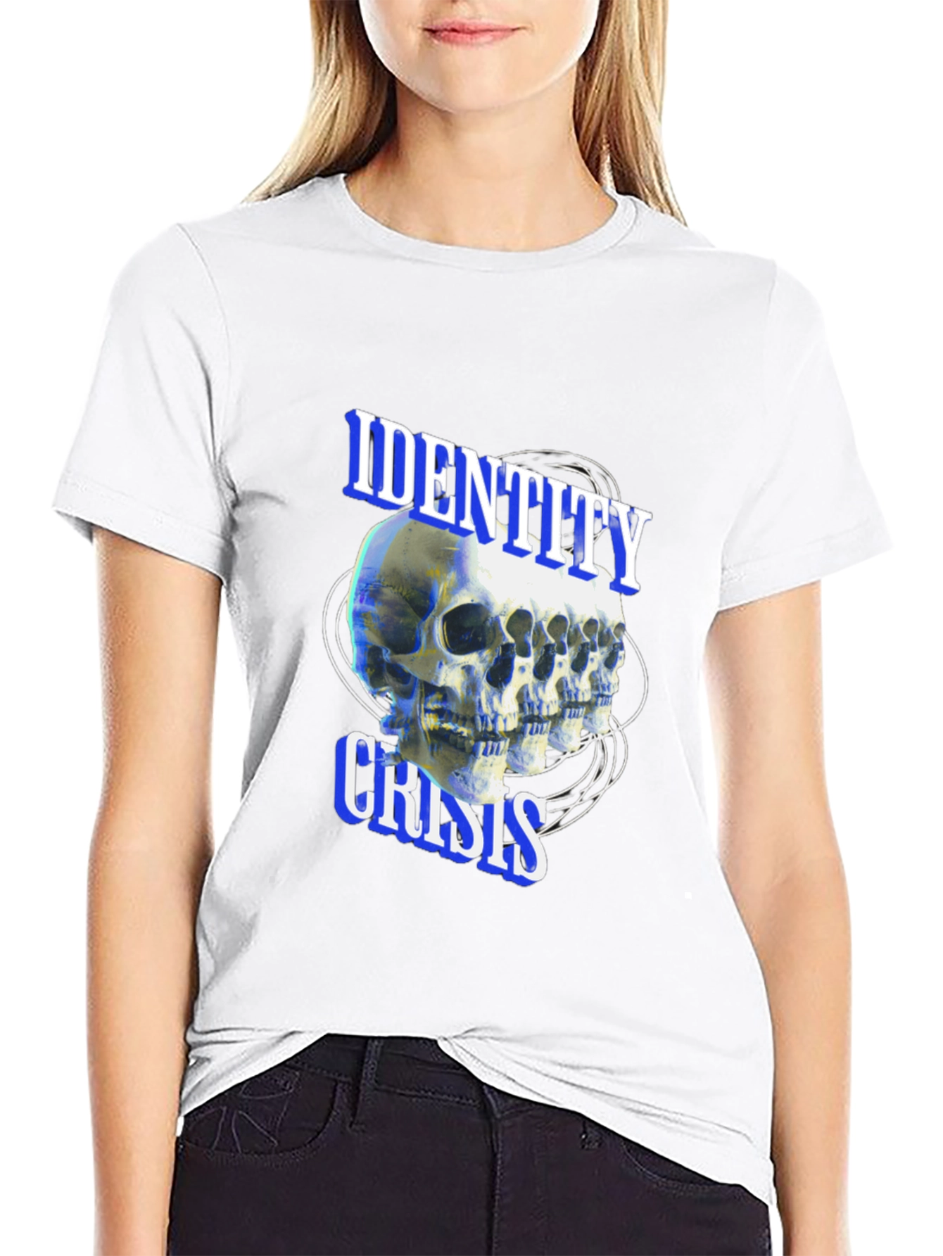Identity Crisis Skull T-Shirt - Edgy Graphic Tee