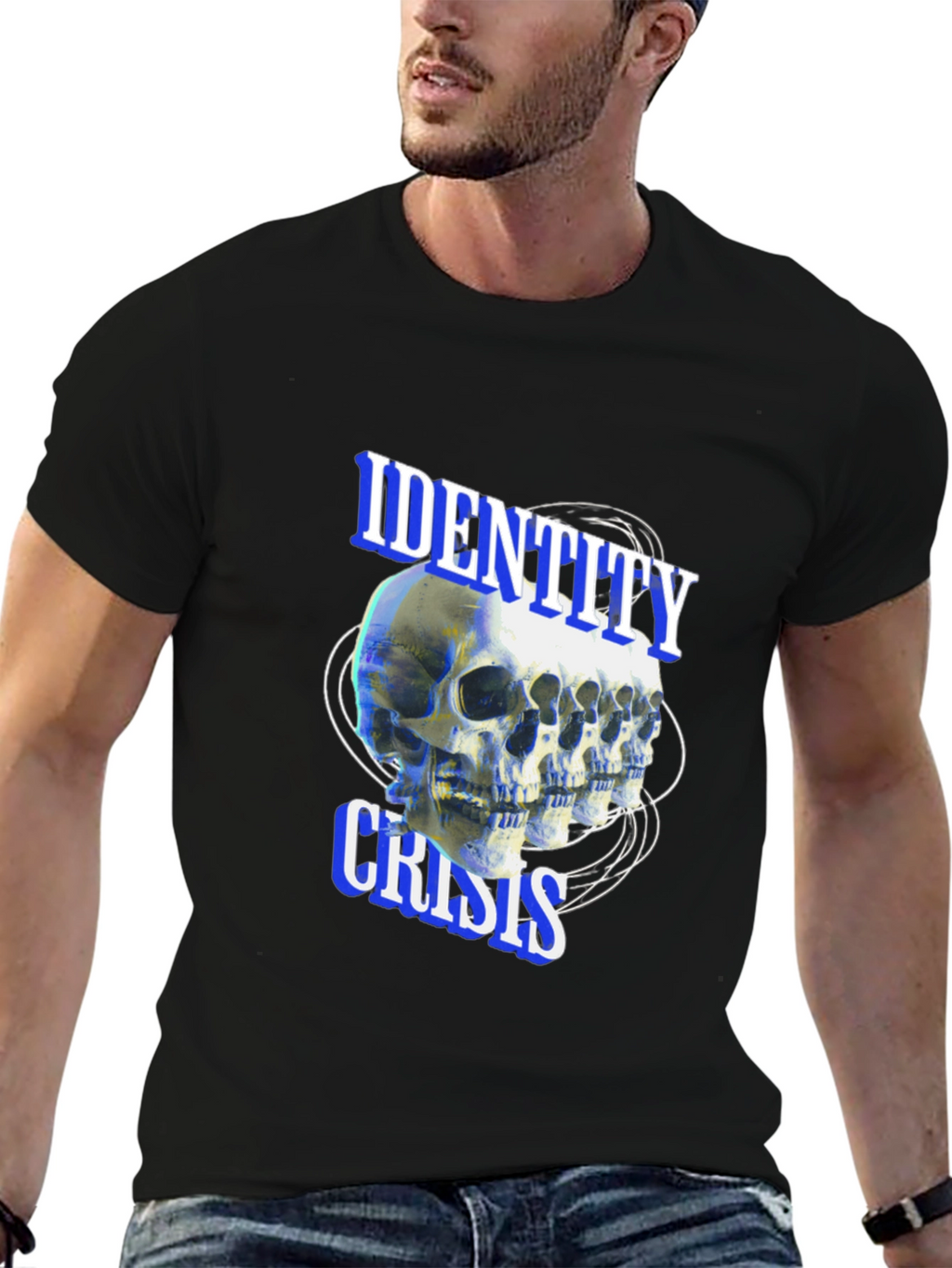 Identity Crisis Skull T-Shirt - Edgy Graphic Tee