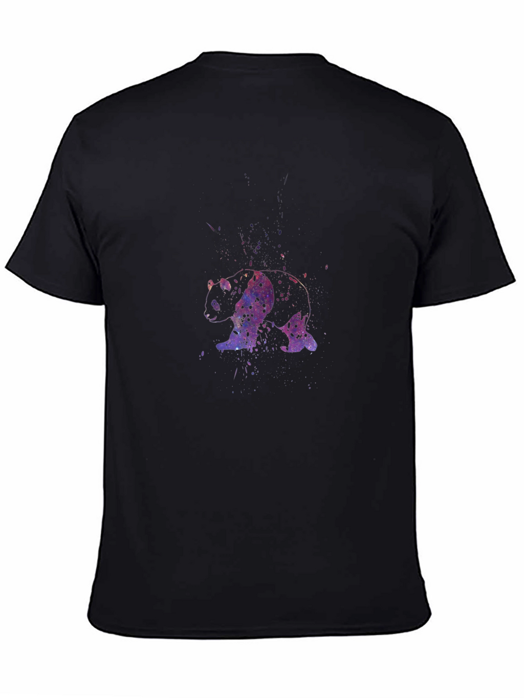Galaxy Panda Black T-Shirt