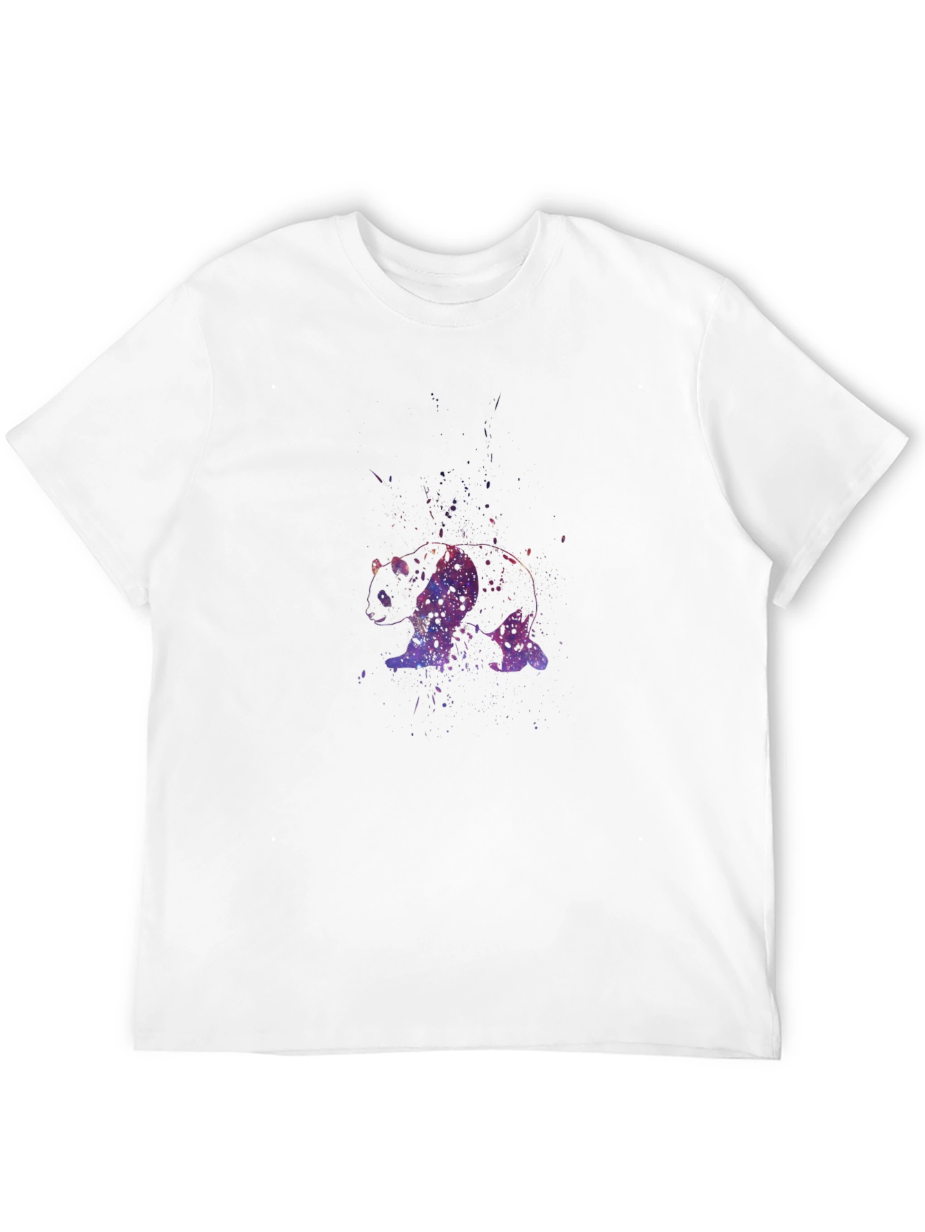 Galaxy Panda Black T-Shirt