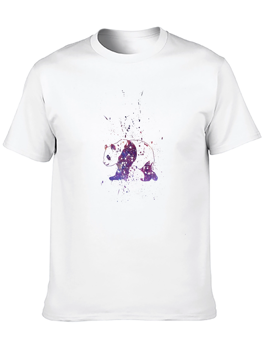 Galaxy Panda Black T-Shirt