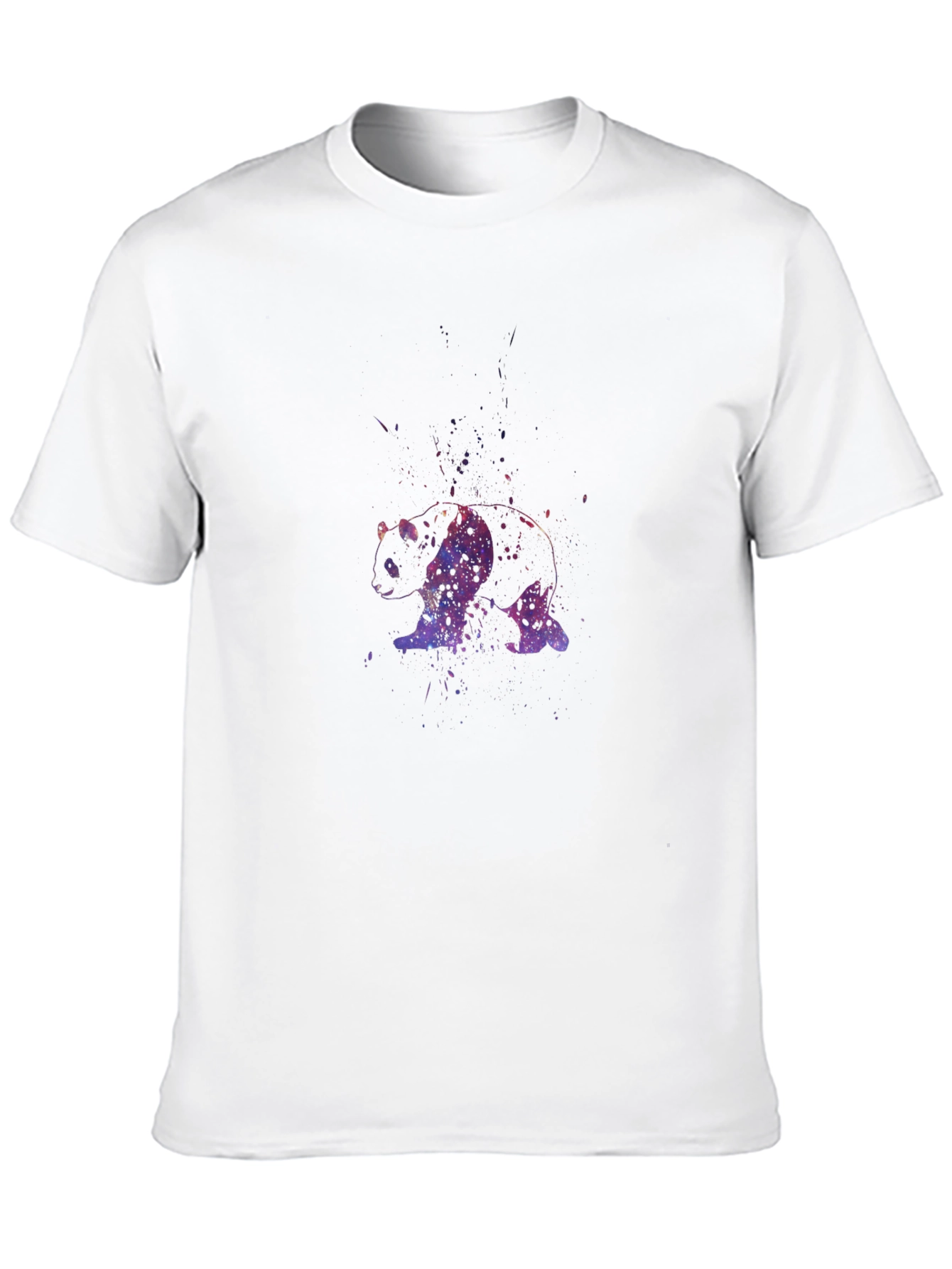 Galaxy Panda Black T-Shirt