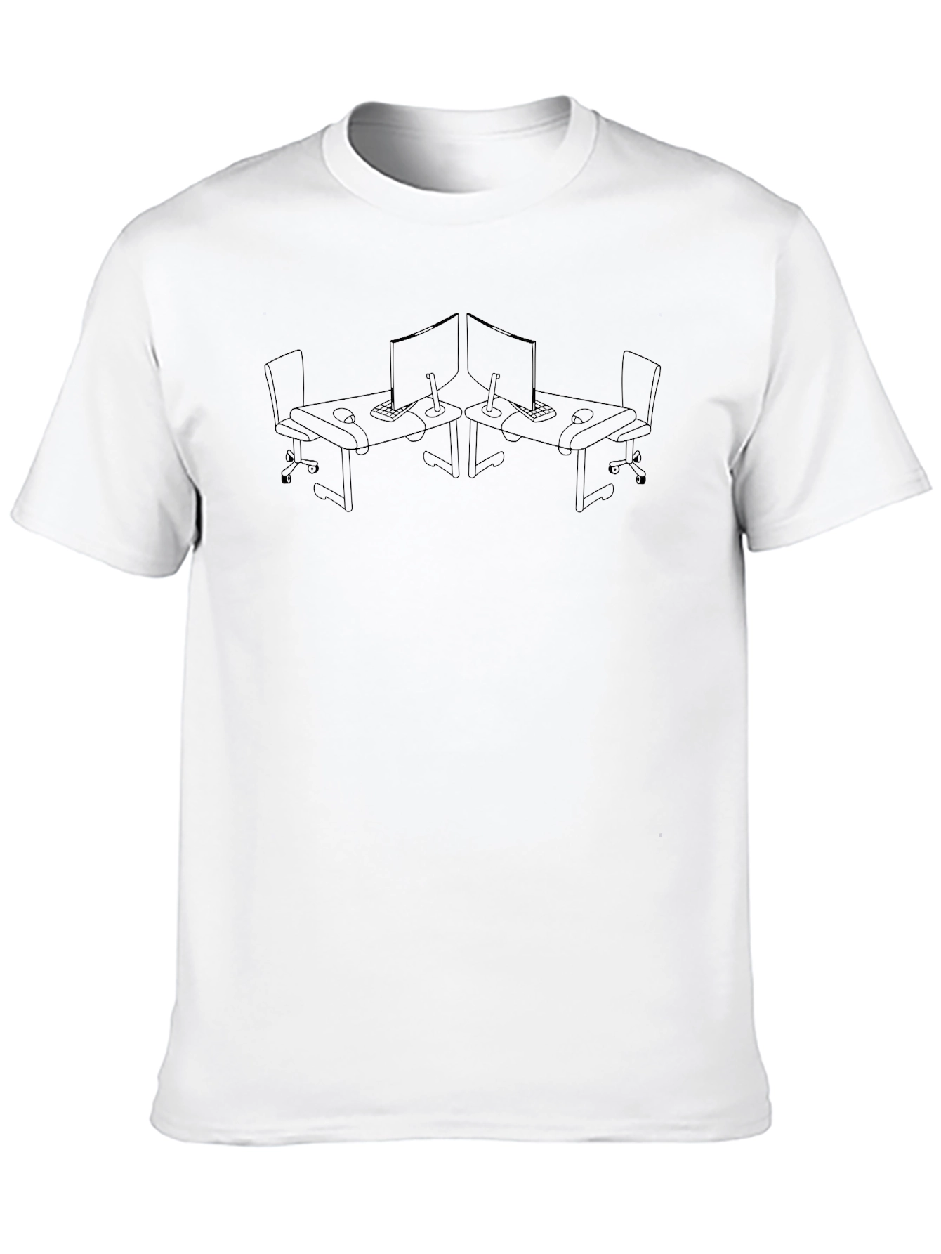 Dual Monitor Desk Setup Graphic Tee