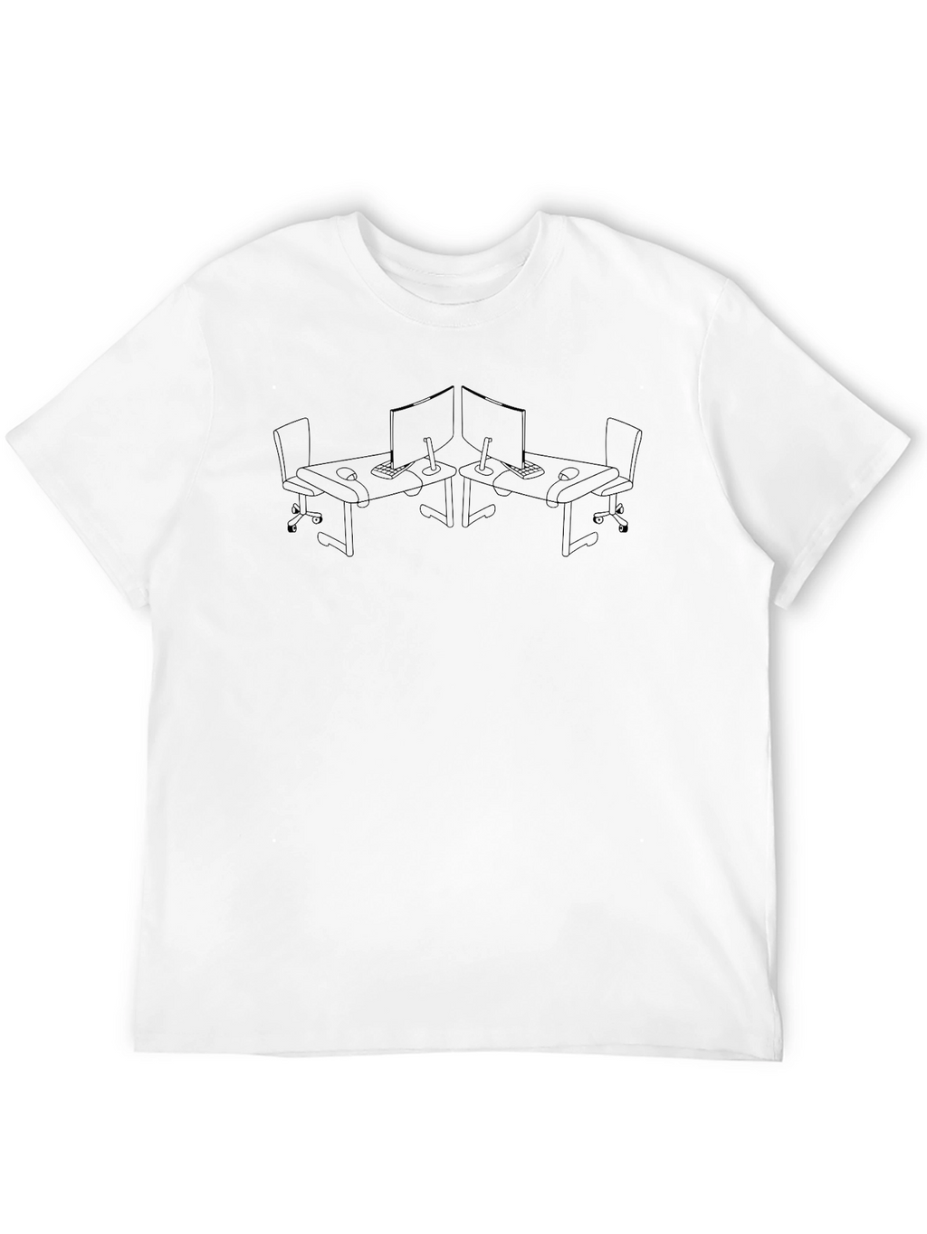 Dual Monitor Desk Setup Graphic Tee