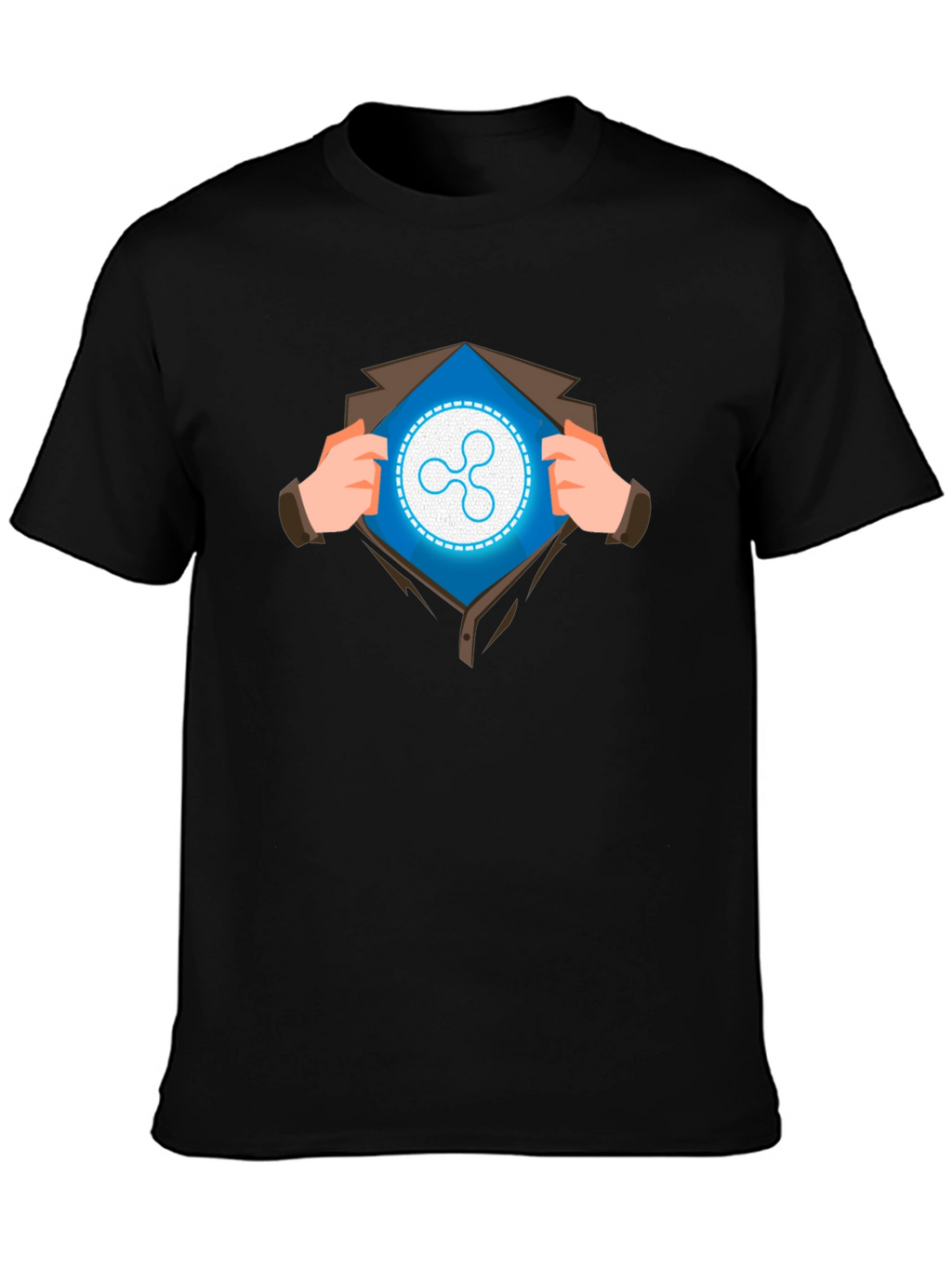Ripple Hero Black T-Shirt - Crypto Fan Apparel