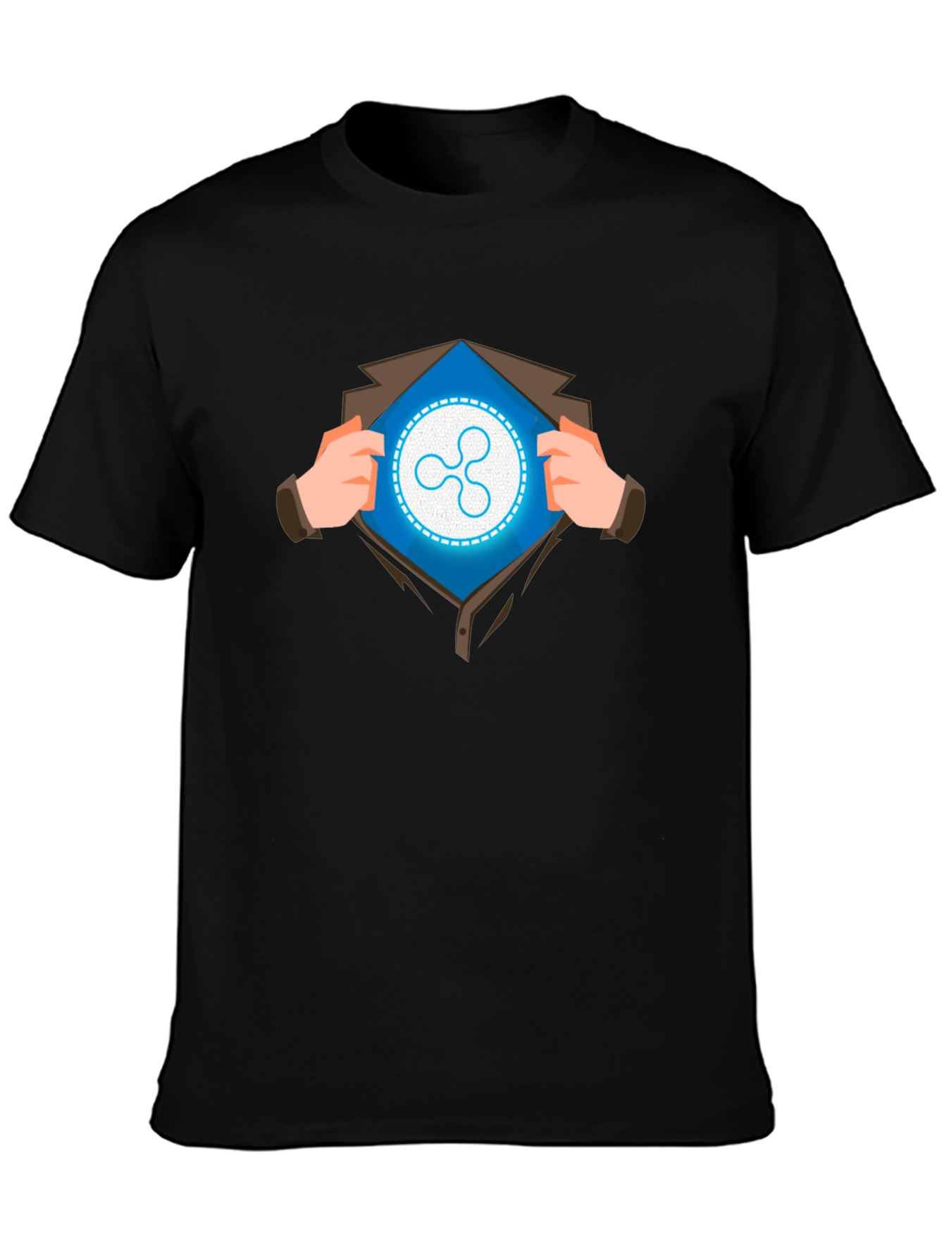 Ripple Hero Black T-Shirt - Crypto Fan Apparel