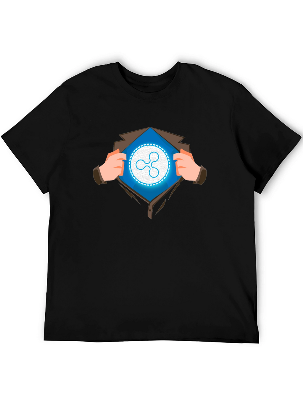 Ripple Hero Black T-Shirt - Crypto Fan Apparel