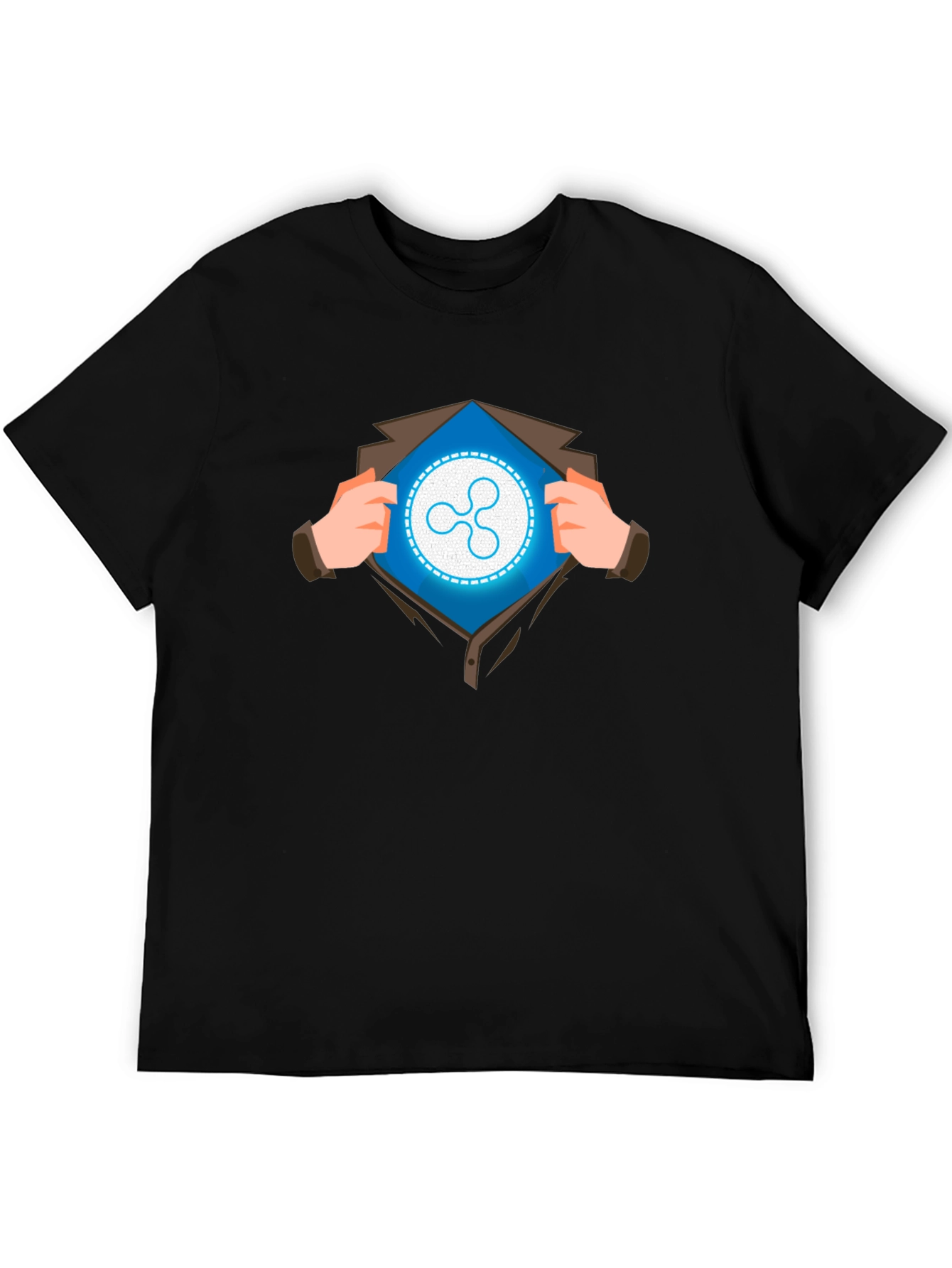 Ripple Hero Black T-Shirt - Crypto Fan Apparel