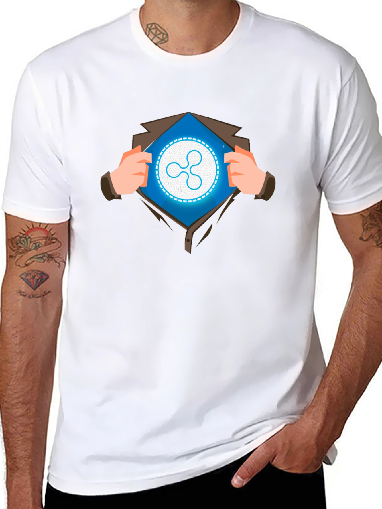 Ripple Hero Black T-Shirt - Crypto Fan Apparel