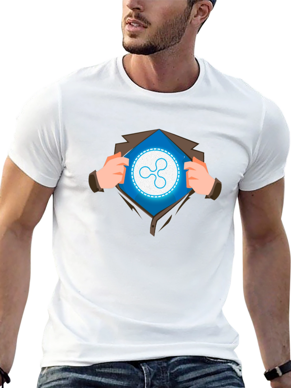 Ripple Hero Black T-Shirt - Crypto Fan Apparel
