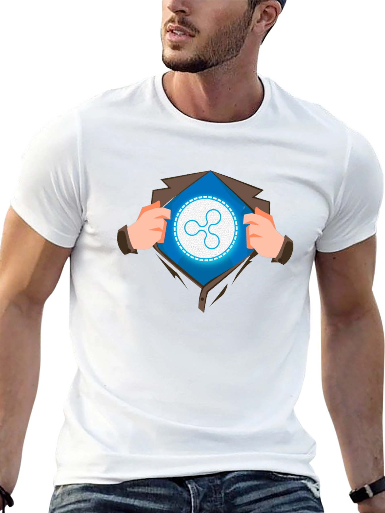Ripple Hero Black T-Shirt - Crypto Fan Apparel