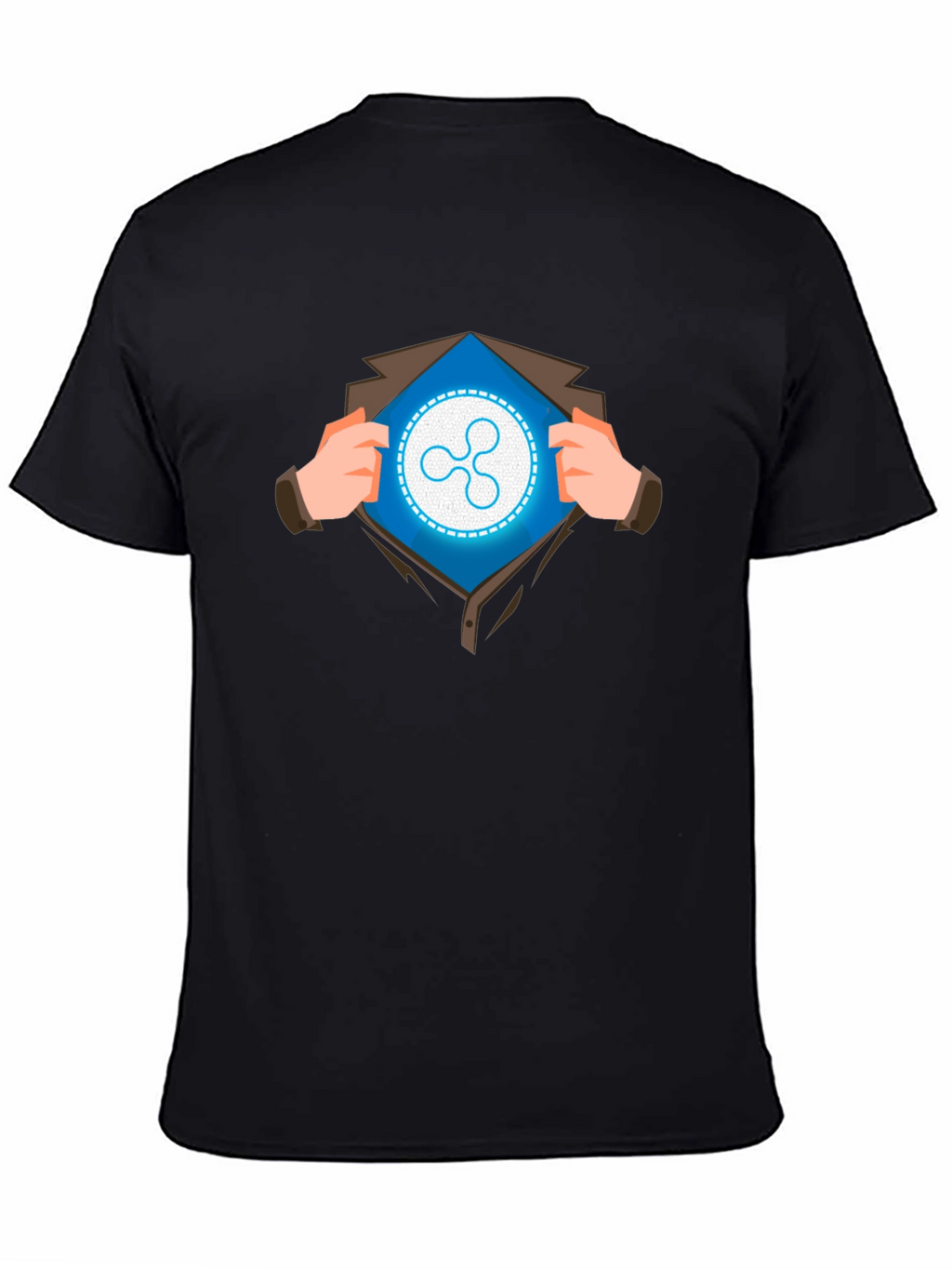 Ripple Hero Black T-Shirt - Crypto Fan Apparel
