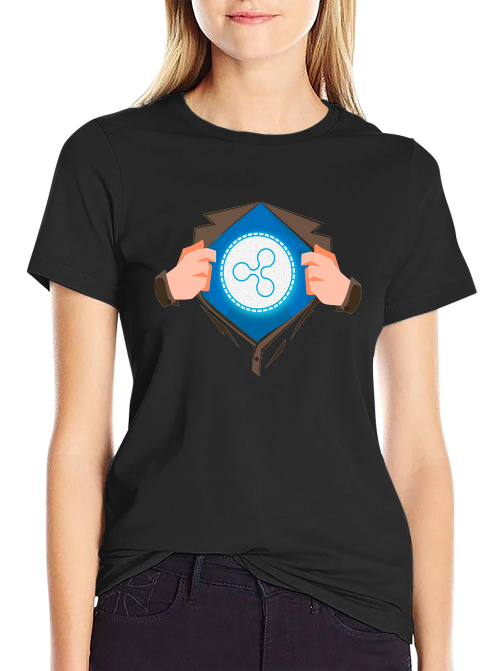 Ripple Hero Black T-Shirt - Crypto Fan Apparel