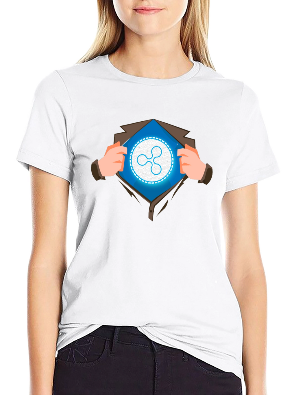 Ripple Hero Black T-Shirt - Crypto Fan Apparel
