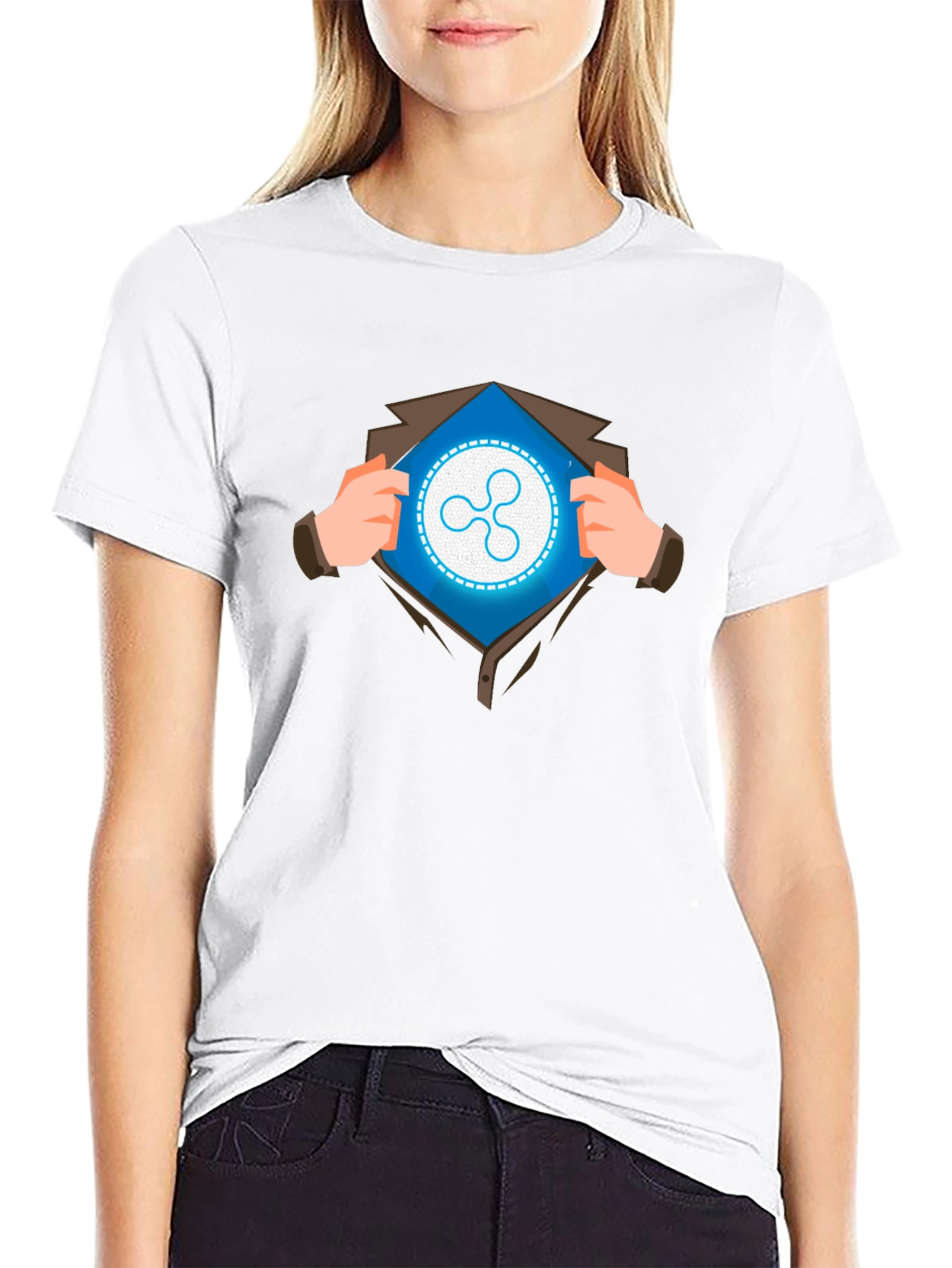 Ripple Hero Black T-Shirt - Crypto Fan Apparel
