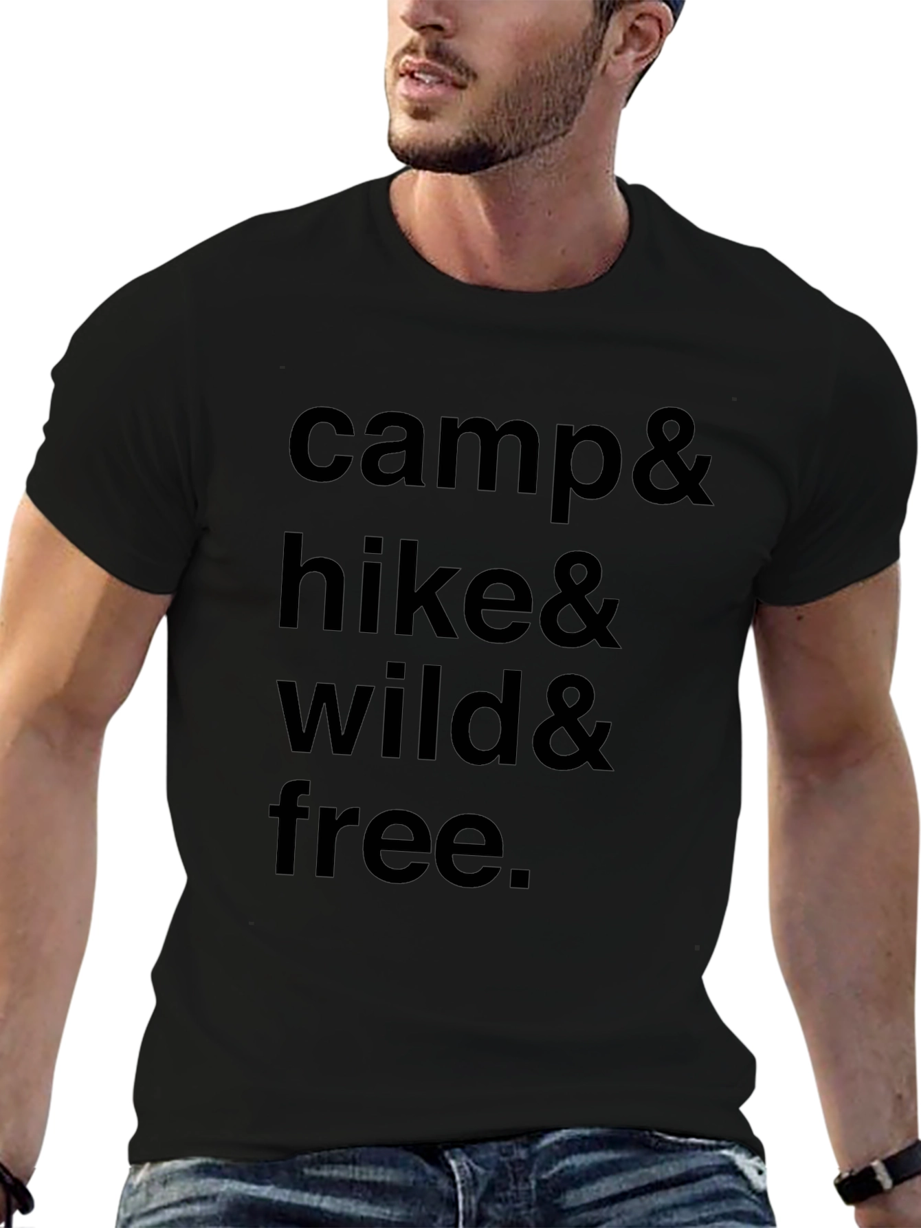 Camp Hike Wild Free Graphic Tee - Adventure Ready