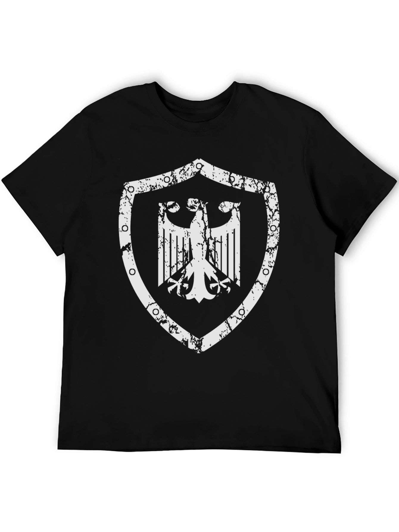 German Eagle Shield Graphic T-Shirt - Black