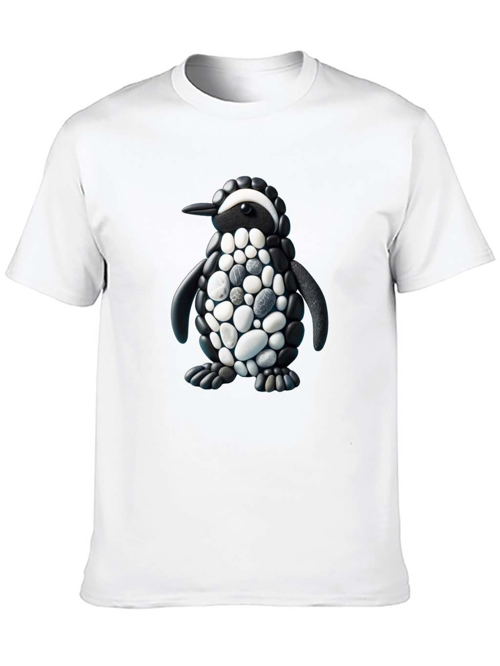 Stone Penguin Graphic T-Shirt - Black