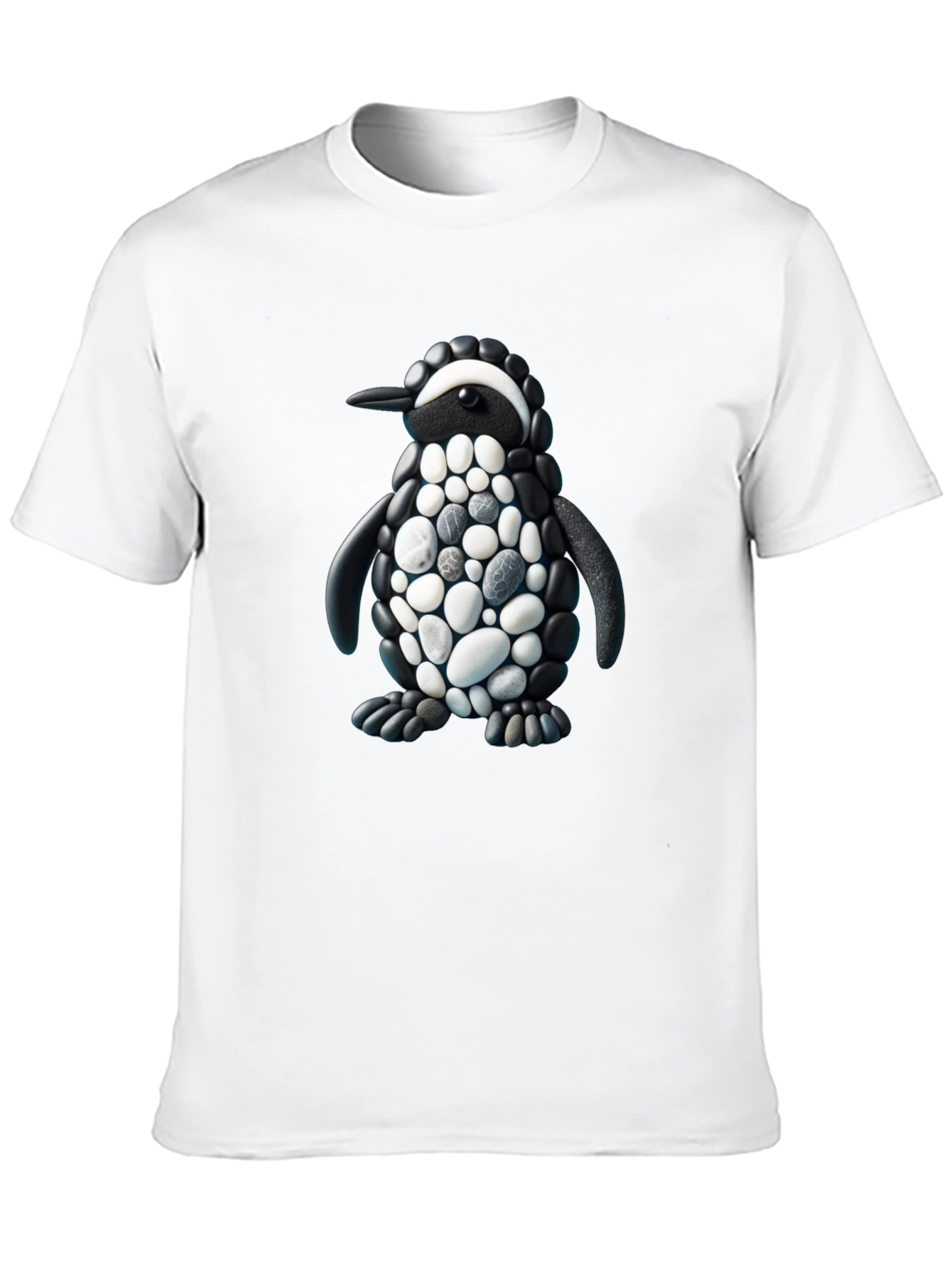 Stone Penguin Graphic T-Shirt - Black