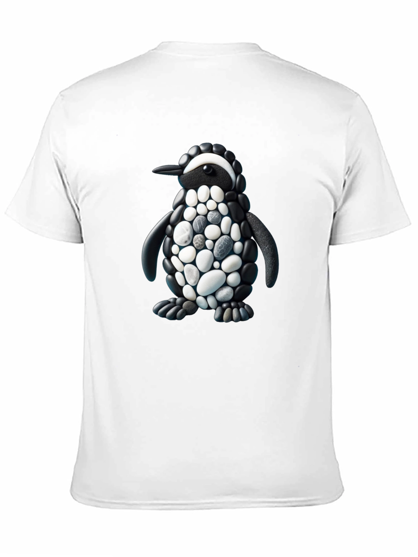 Stone Penguin Graphic T-Shirt - Black