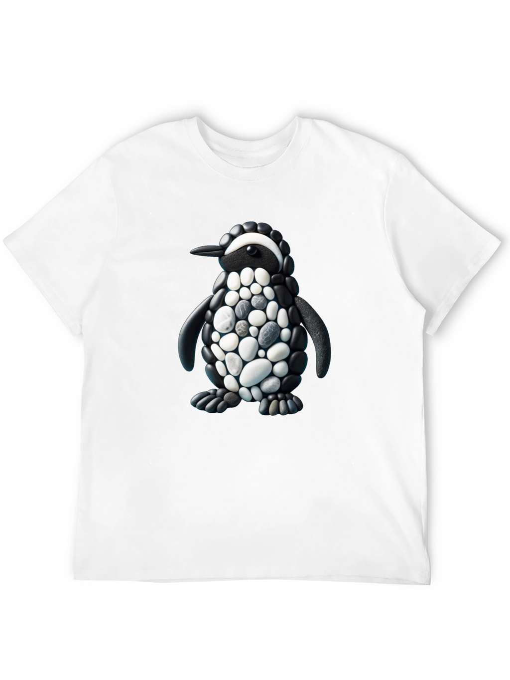 Stone Penguin Graphic T-Shirt - Black