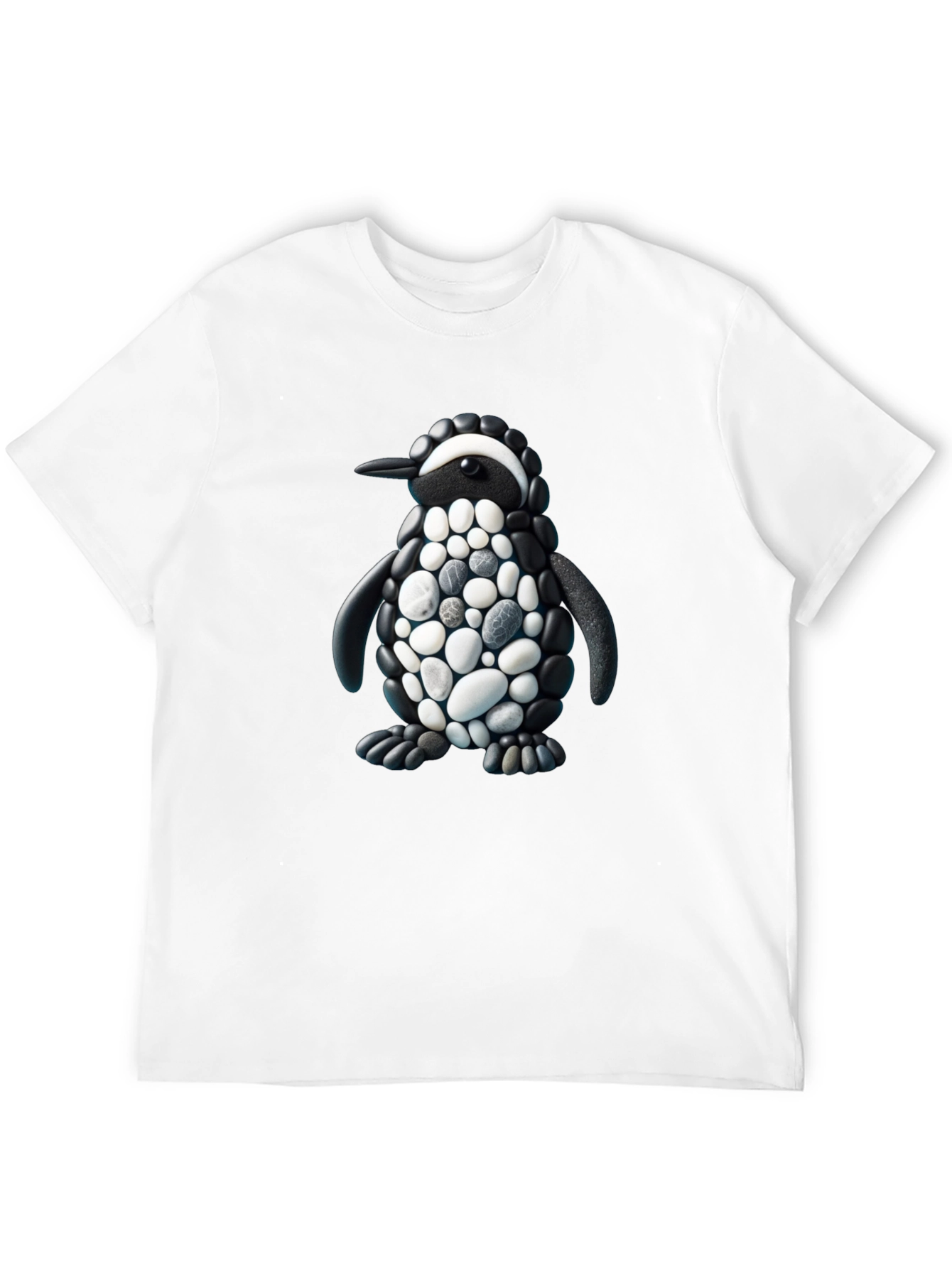 Stone Penguin Graphic T-Shirt - Black