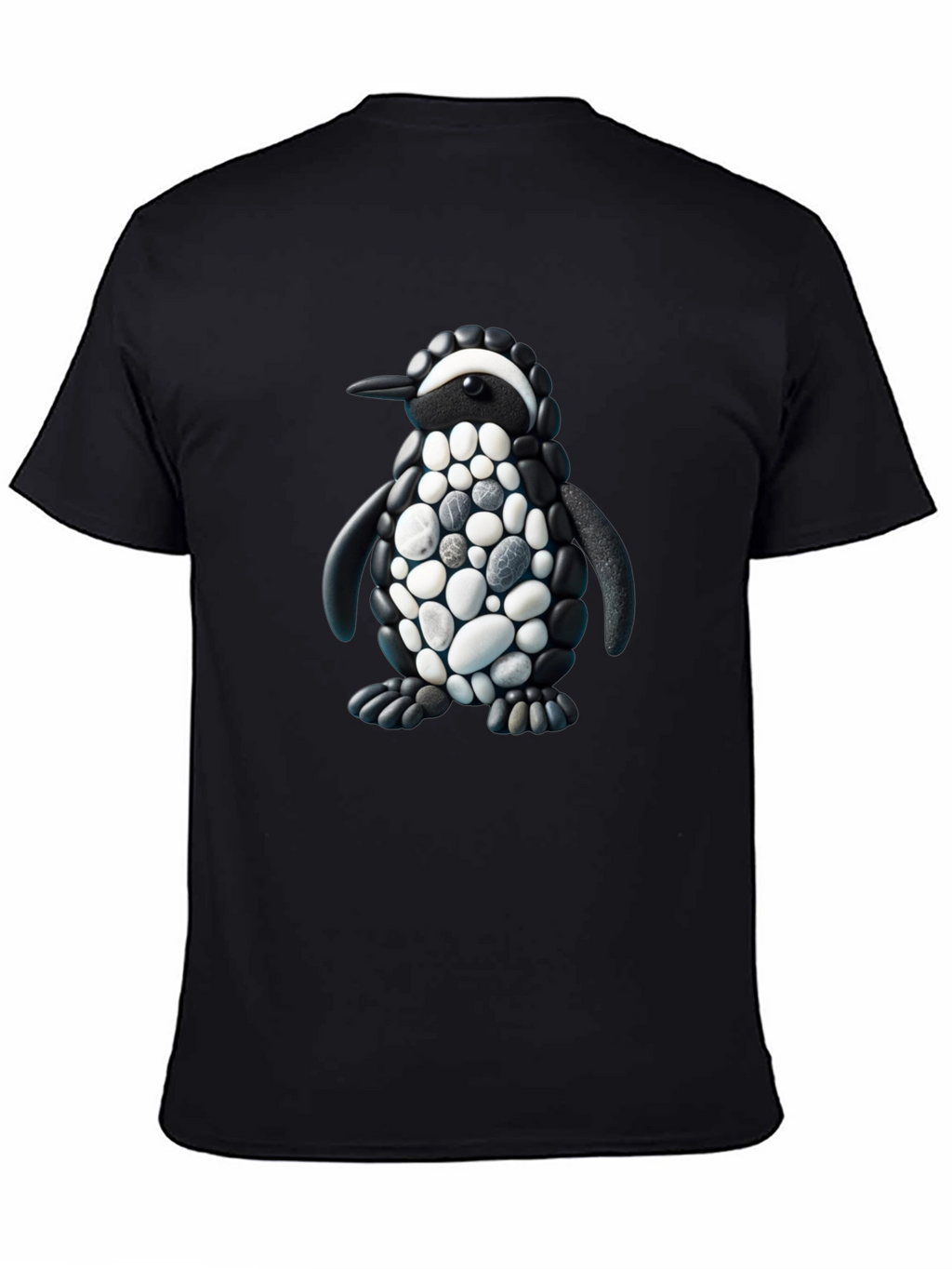 Stone Penguin Graphic T-Shirt - Black