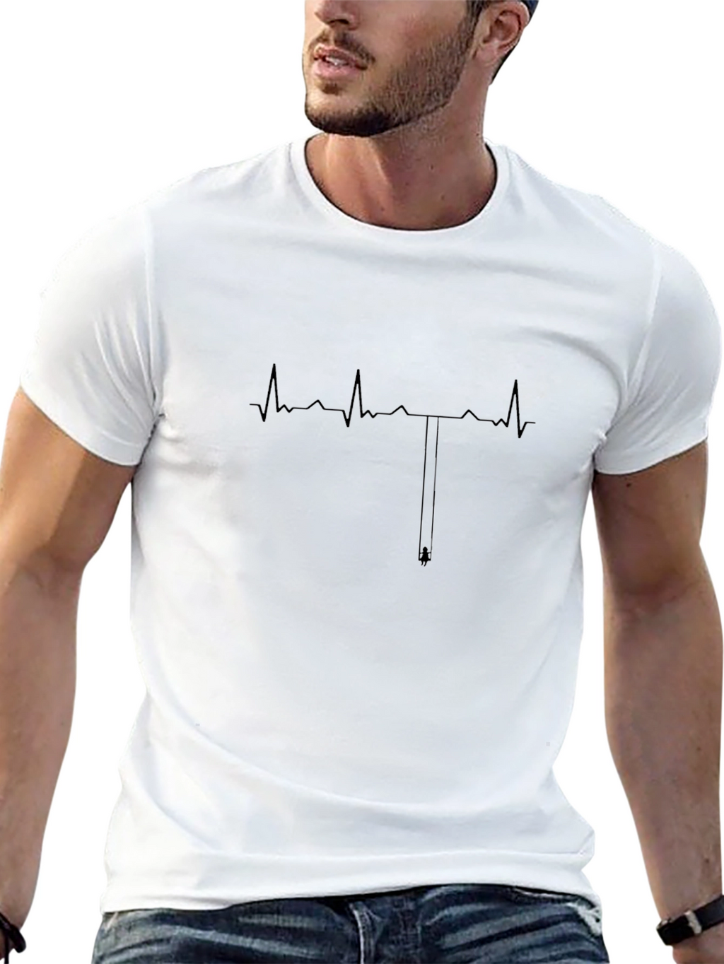 Heartbeat Swing T-Shirt - Black