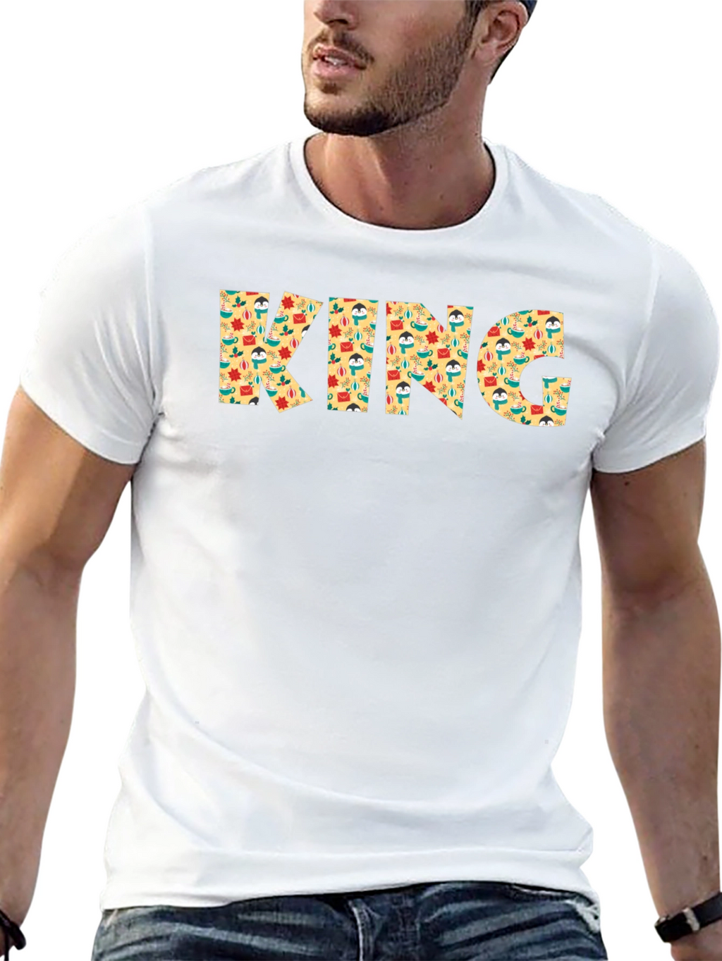 King Patterned Graphic Mens T-Shirt