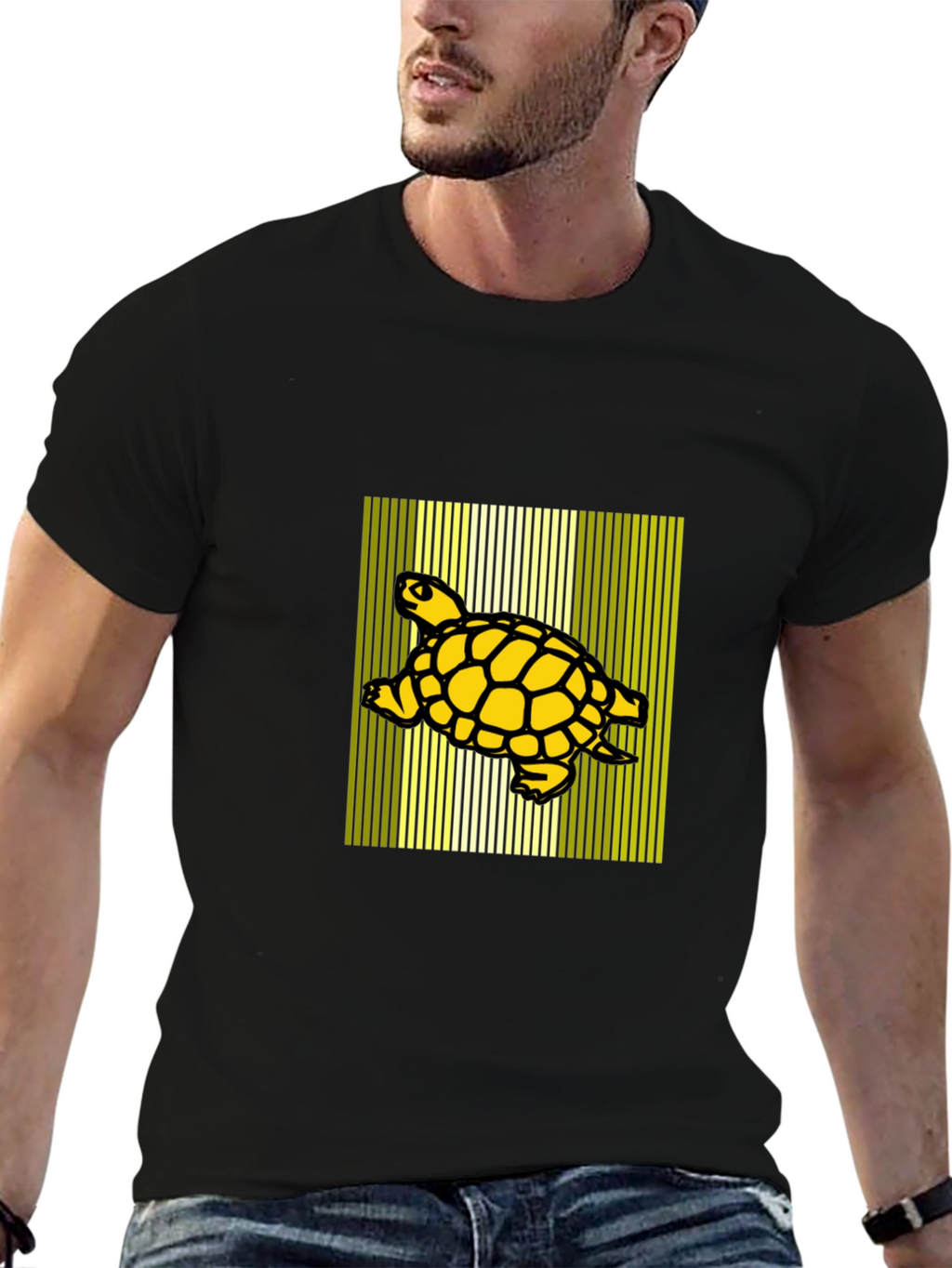 Turtle Graphic Black T-Shirt