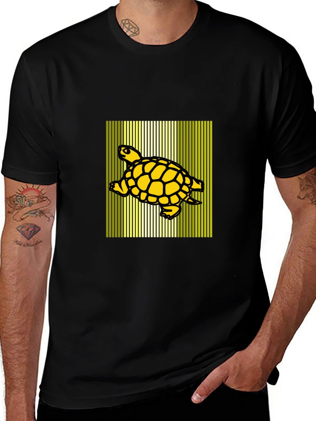Turtle Graphic Black T-Shirt
