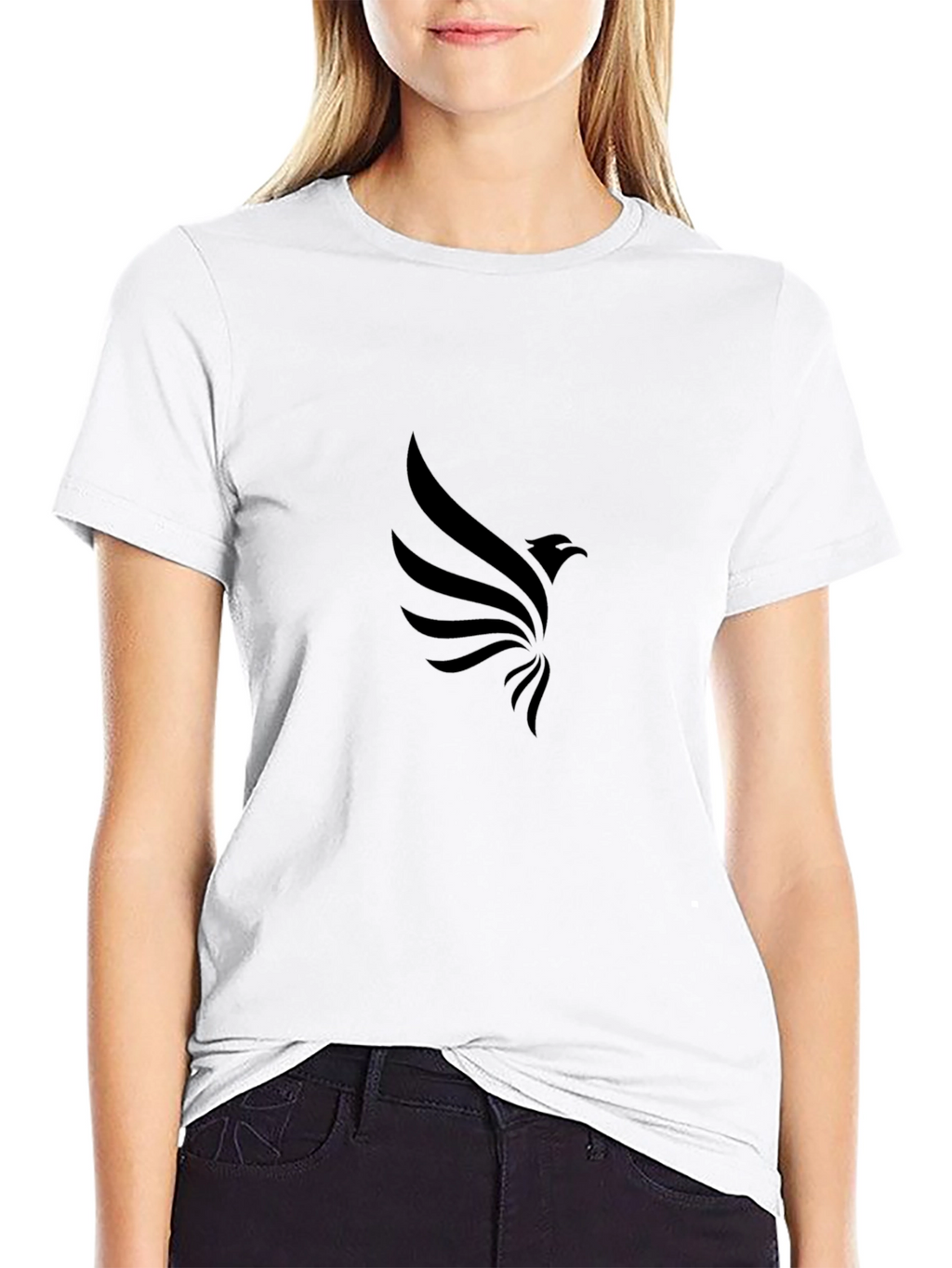 Mens Black Graphic Tee - Eagle Design