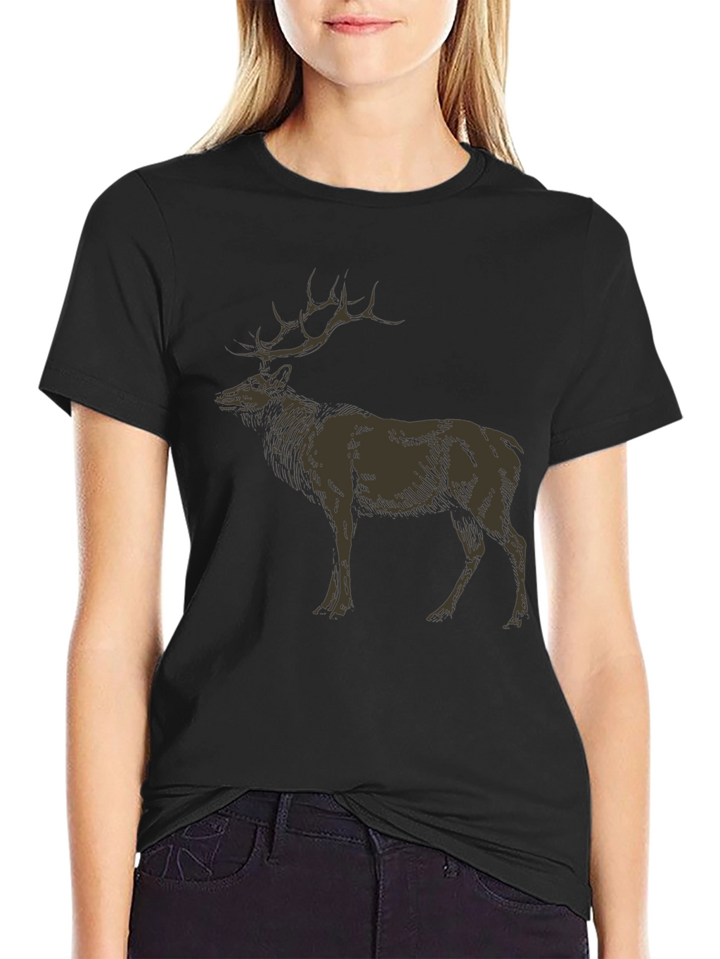Elk Graphic Tee - Nature Inspired Design