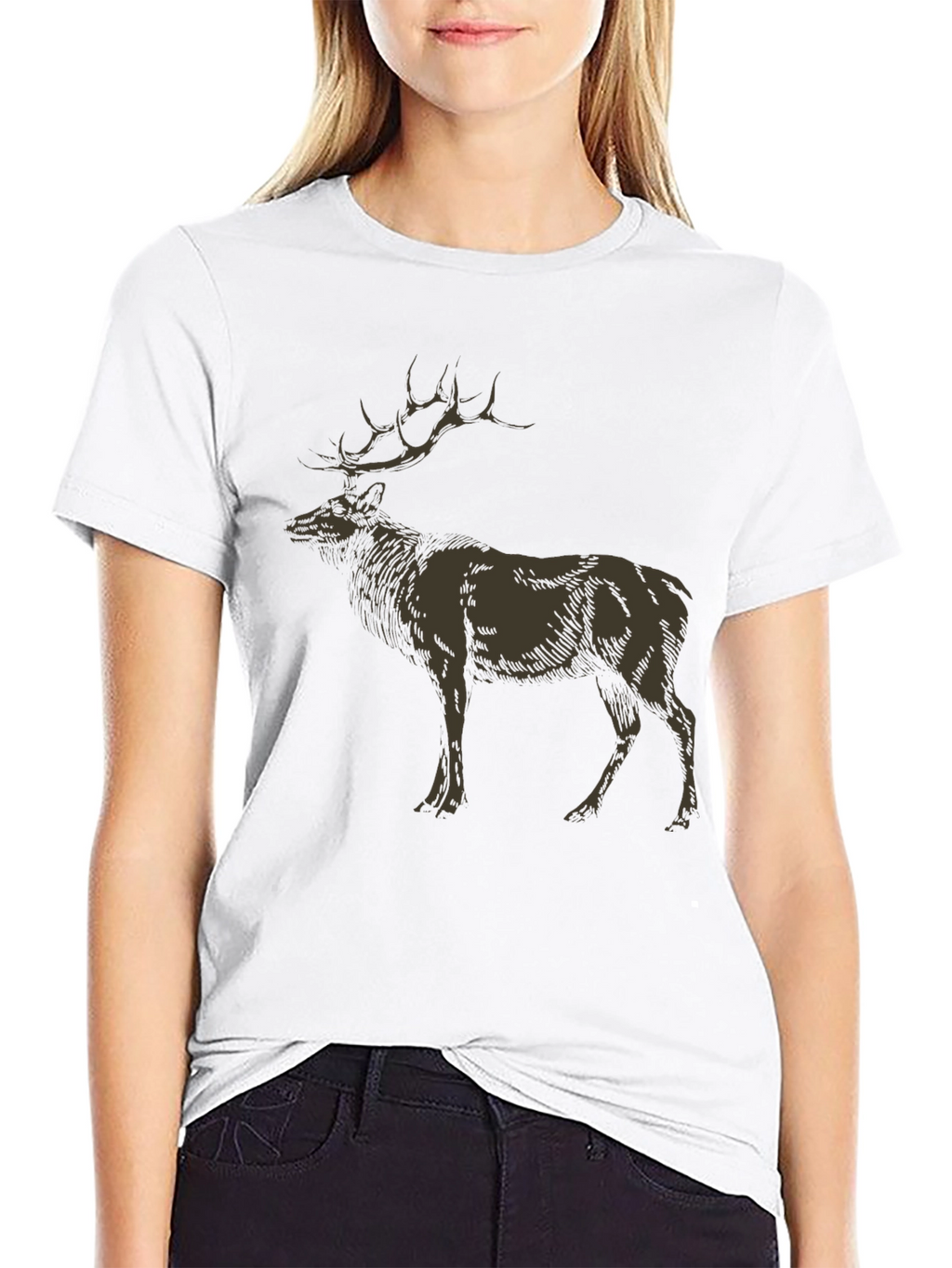 Elk Graphic Tee - Nature Inspired Design