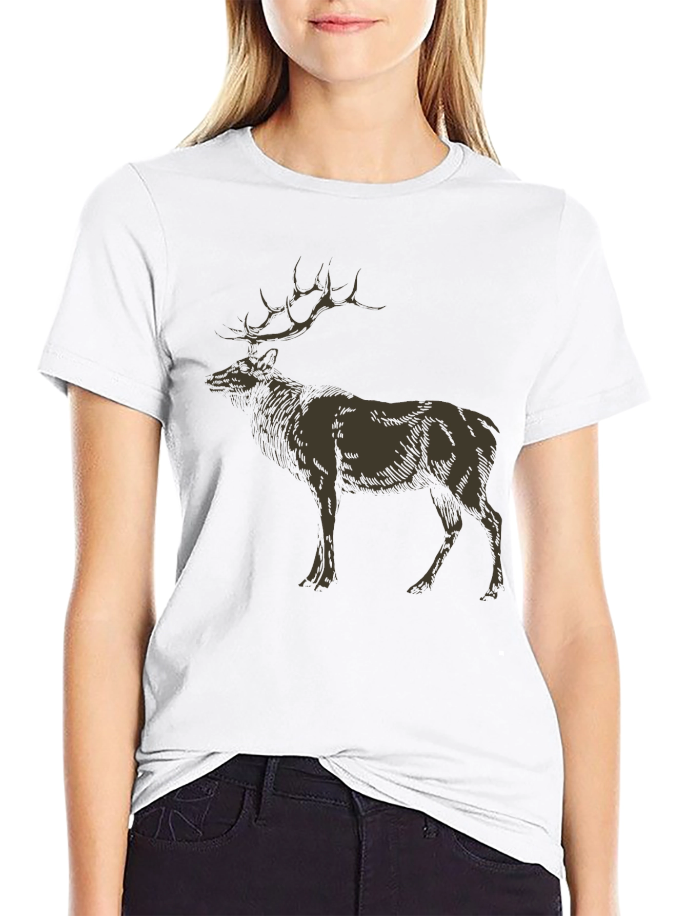 Elk Graphic Tee - Nature Inspired Design